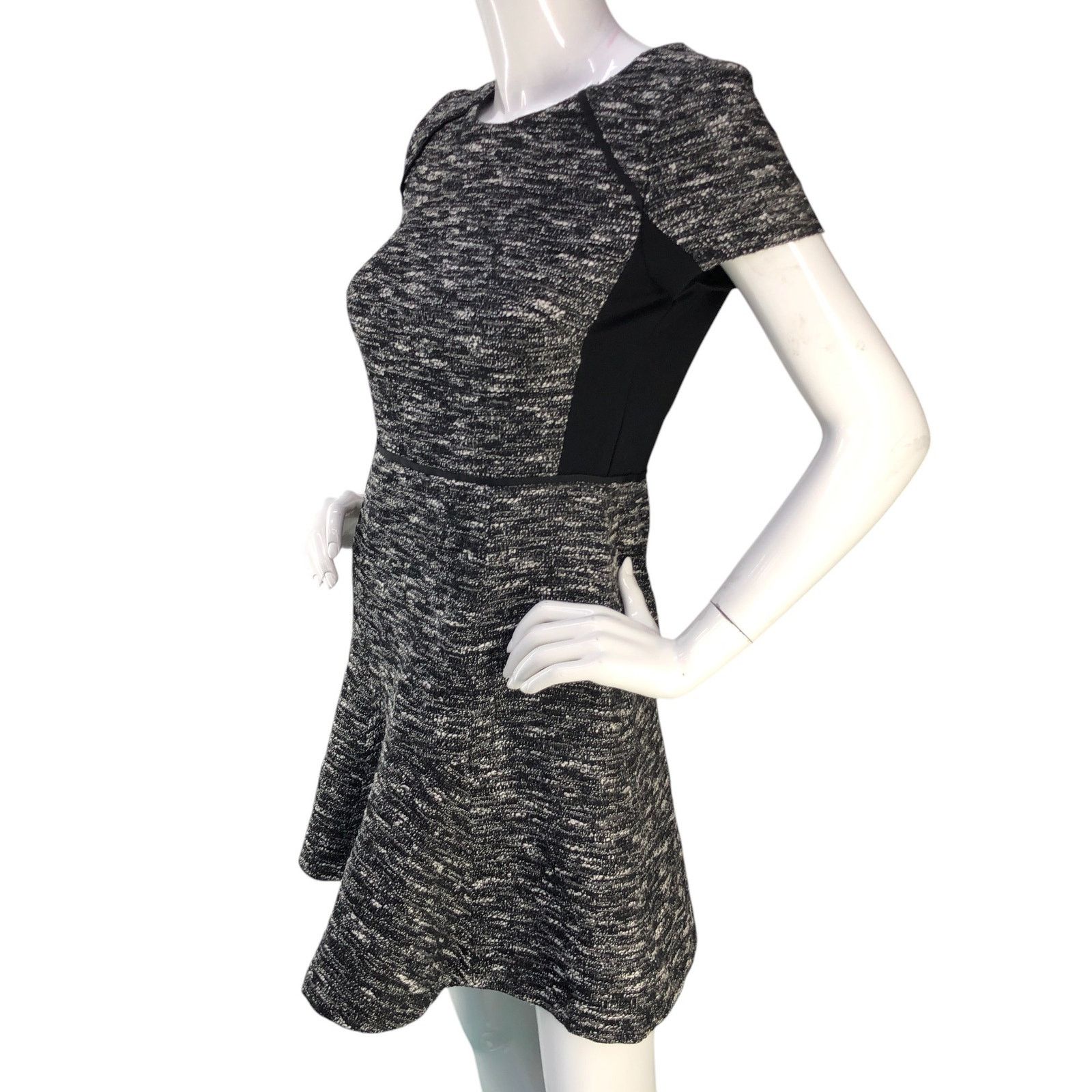 J.Crew J Crew Size 2 Dress Fit Flare Tweed Space Dye Stretch Lined Size XS / US 0-2 / IT 36-38 - 4 Thumbnail