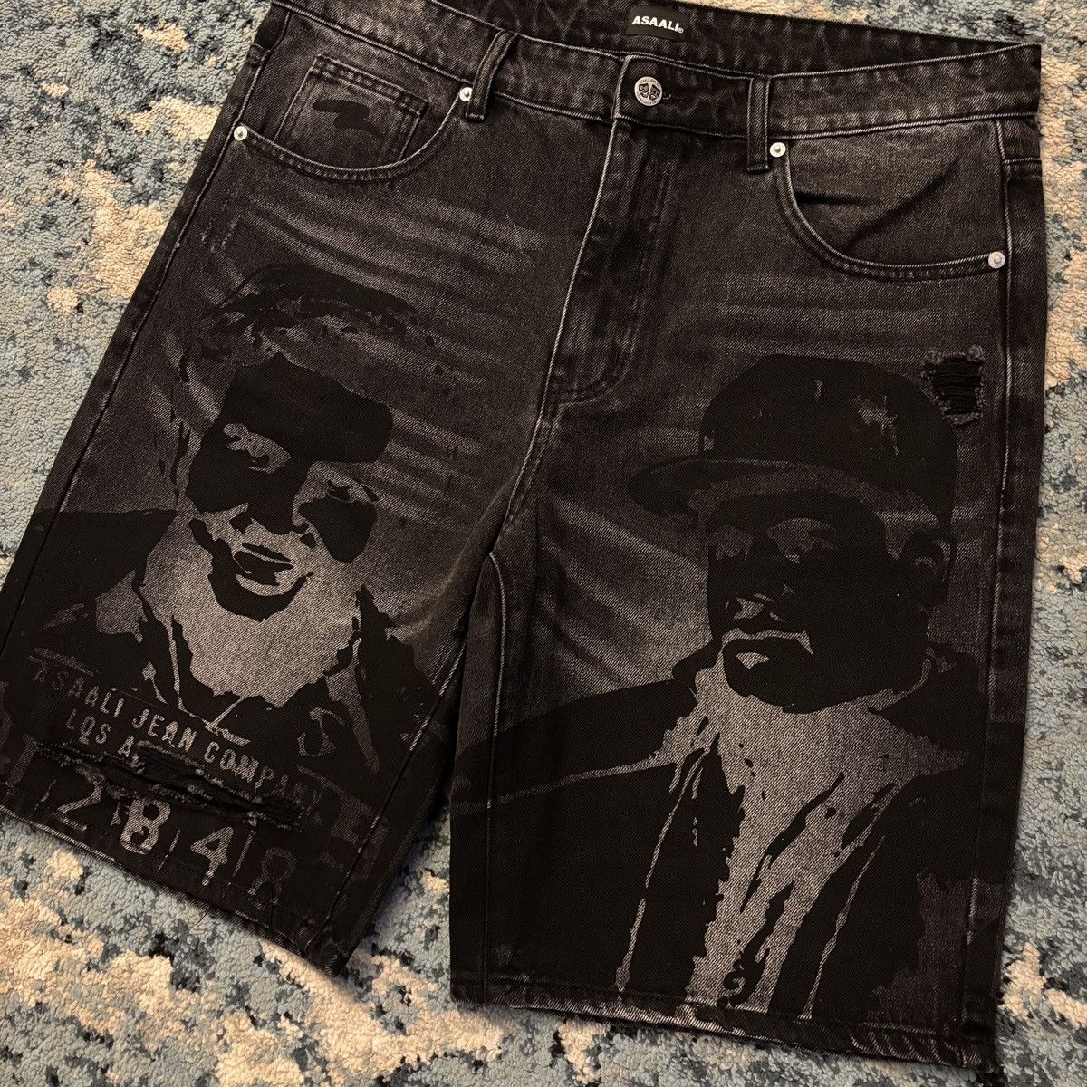 Asaali Asaali Cartel Denim Shorts Size 36 Brand New Retail $250 Size US 36 / EU 52 - 3 Thumbnail