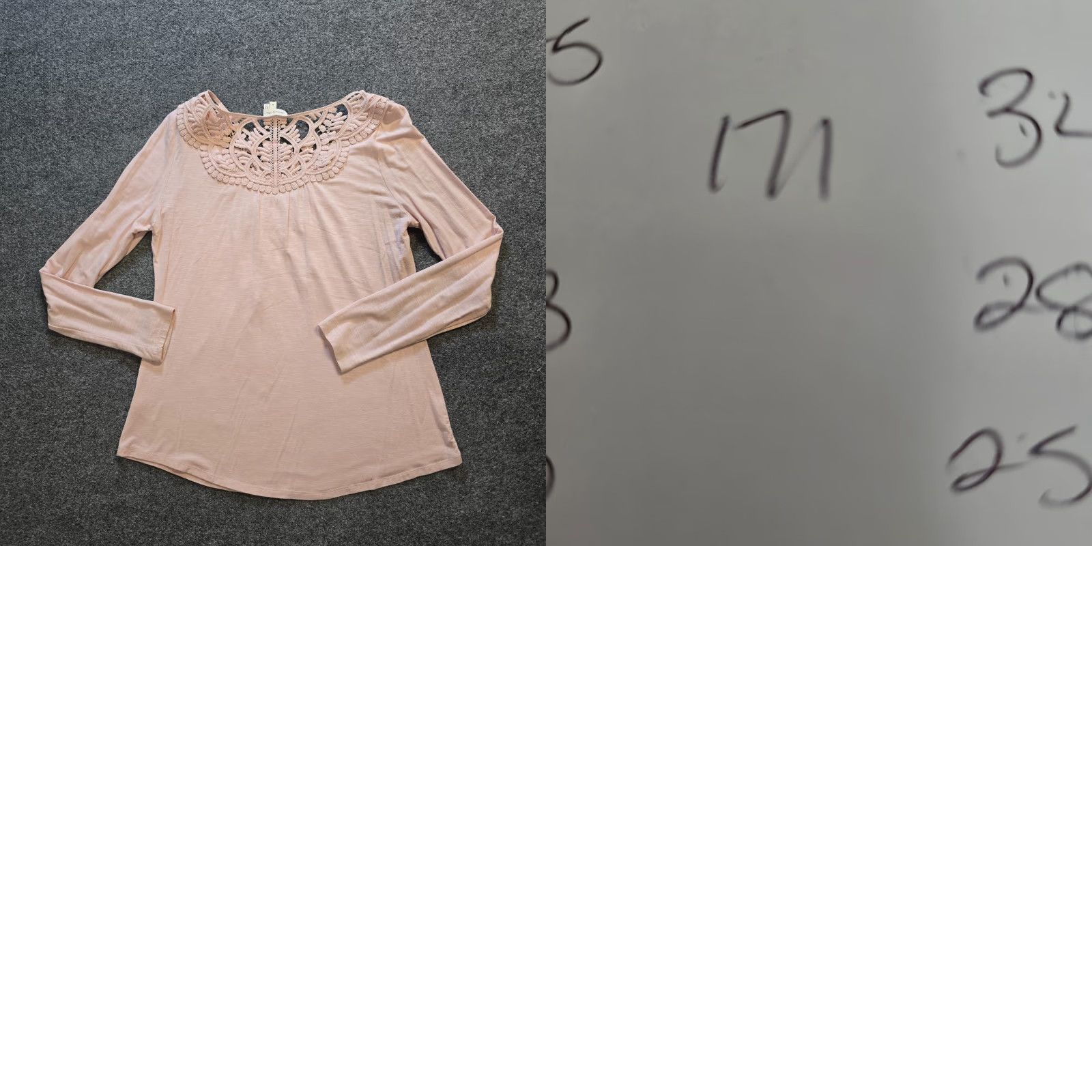 Vintage Meadow Rue Top Womens M Pink Lace Long Sleeve Blouse Casual Romantic Capsule Regular Size M / US 6-8 / IT 42-44 - 8 Thumbnail