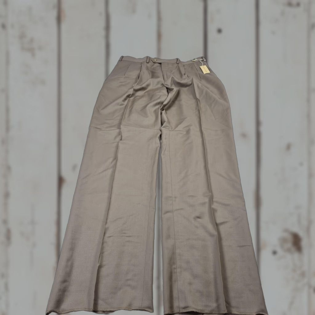 Ralph Lauren VINTAGE LAUREN RALPH LAUREN Pants Mens 40x36 Beige Wool Cashmere Pleated Dress Unhemmed Size US 40 / EU 56 - 1 Thumbnail