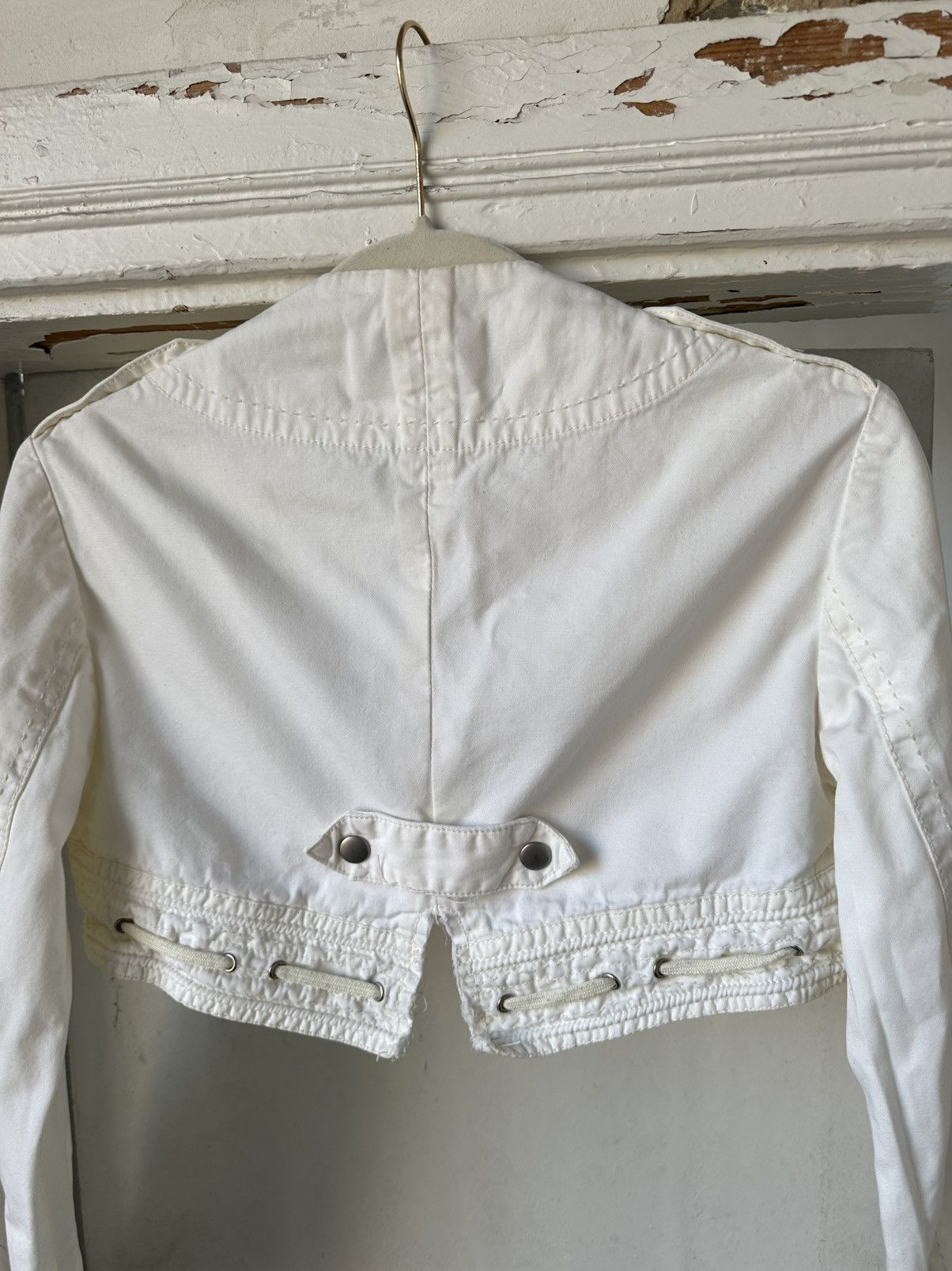 20471120 × Beauty Beast × Vintage Vintage White Cropped Jacket Size S / US 4 / IT 40 - 9 Thumbnail