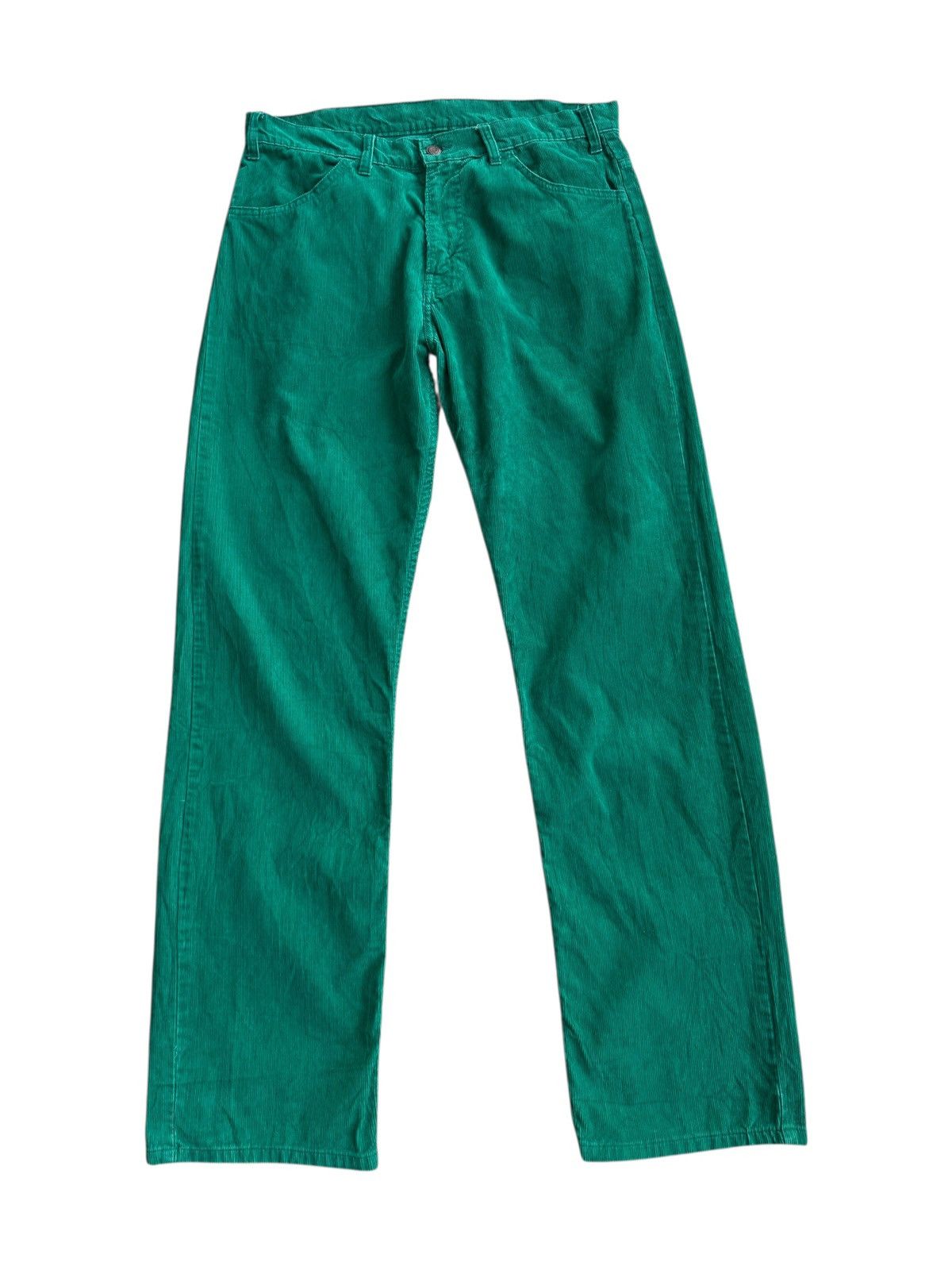 Levi's Vintage 1990s Levis Green Corduroy Pants Size US 34 / EU 50 - 2 Thumbnail