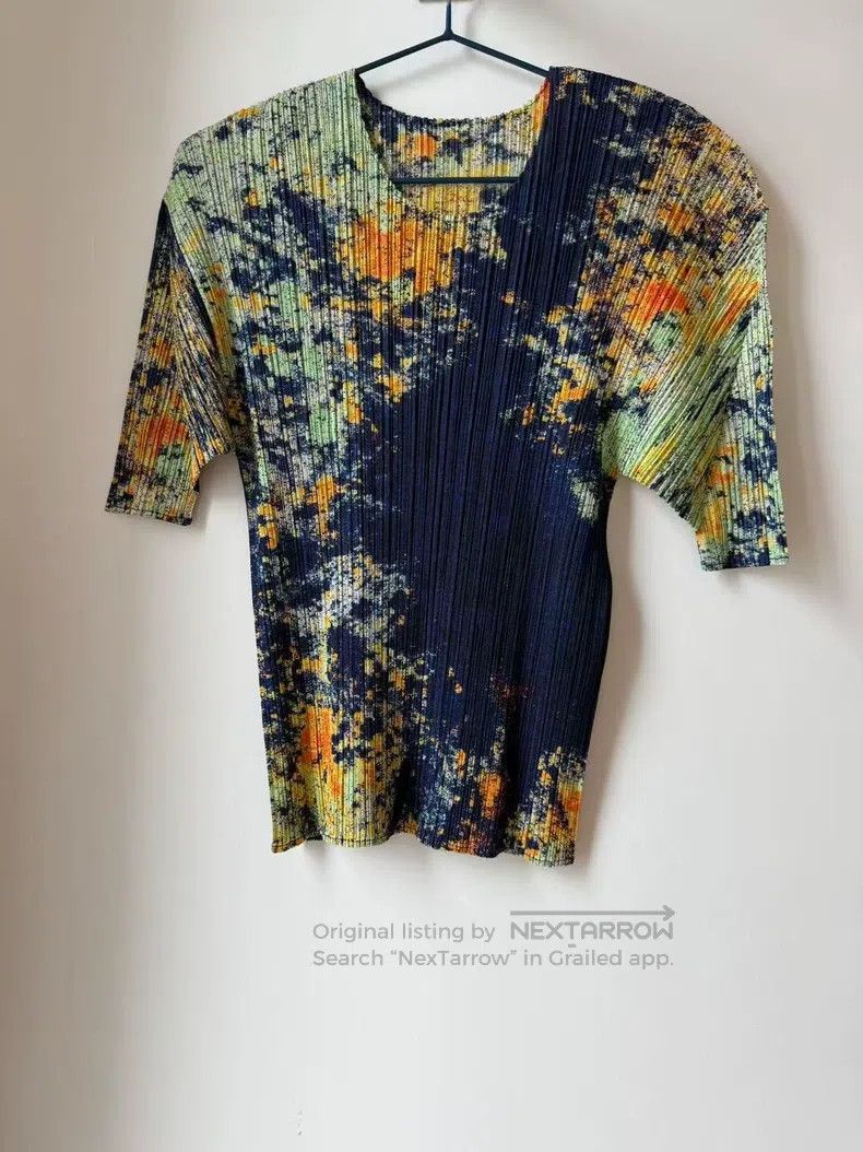 Issey Miyake Issey Miyake Star Print Short Sleeve Top Size L / US 10 / IT 46 - 2 Thumbnail