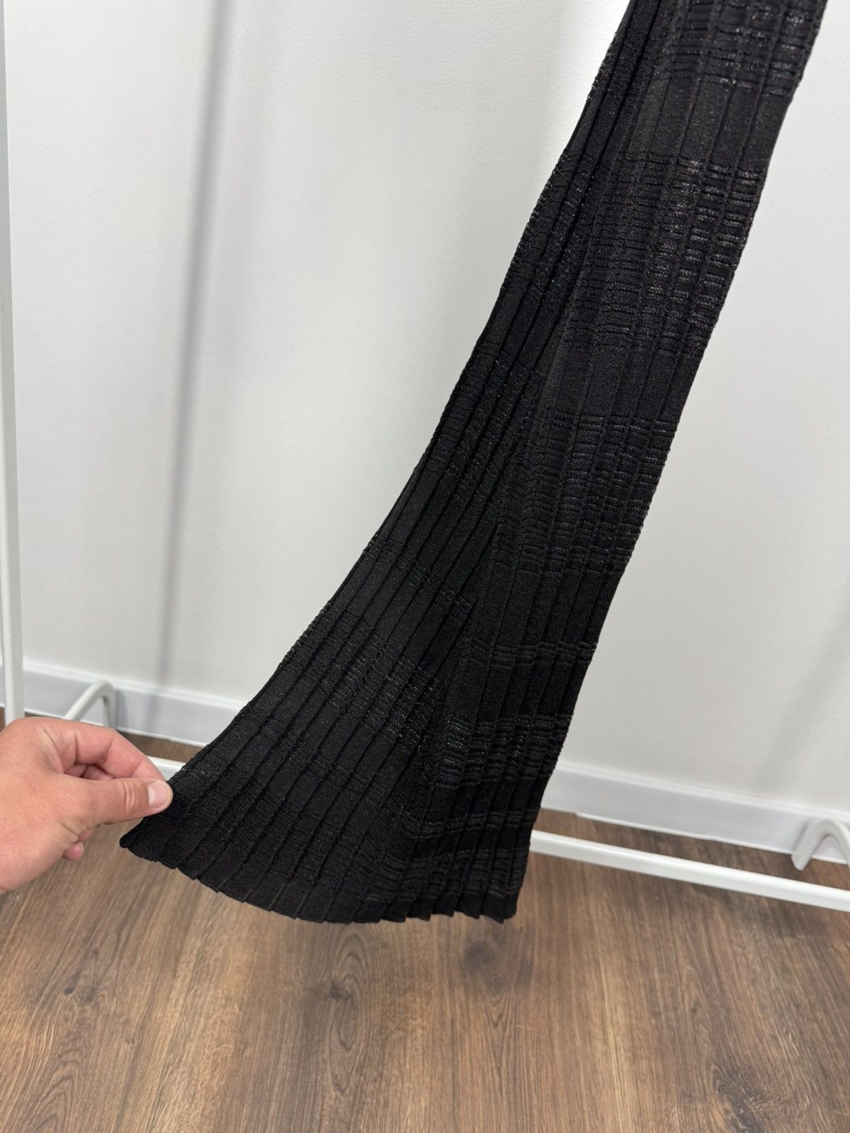 Other Falconeri Black Pleated Wide Leg Pants Shiny Knit Trousers S Size 28" / US 6 / IT 42 - 11 Thumbnail