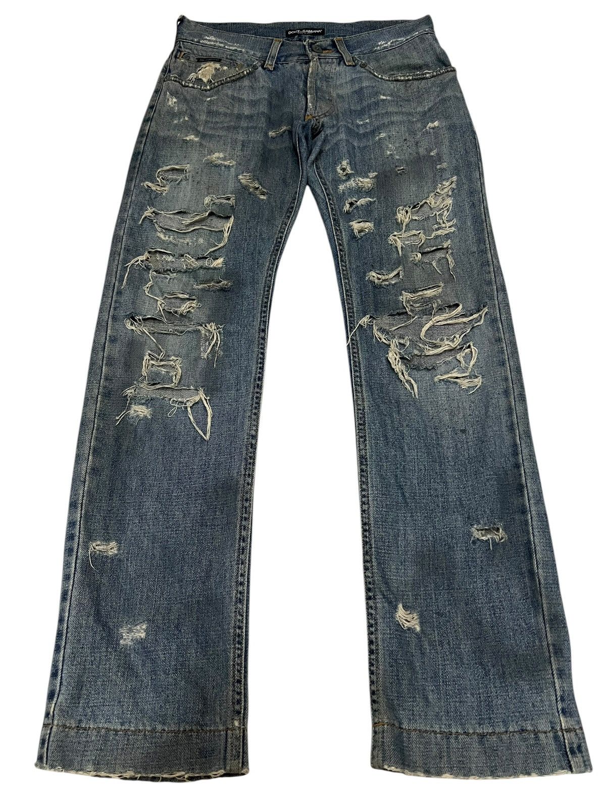 Dolce & Gabbana 💥Grunge💥Vintage Dolce & Gabbana Distress Jean Size US 30 / EU 46 - 1 Thumbnail
