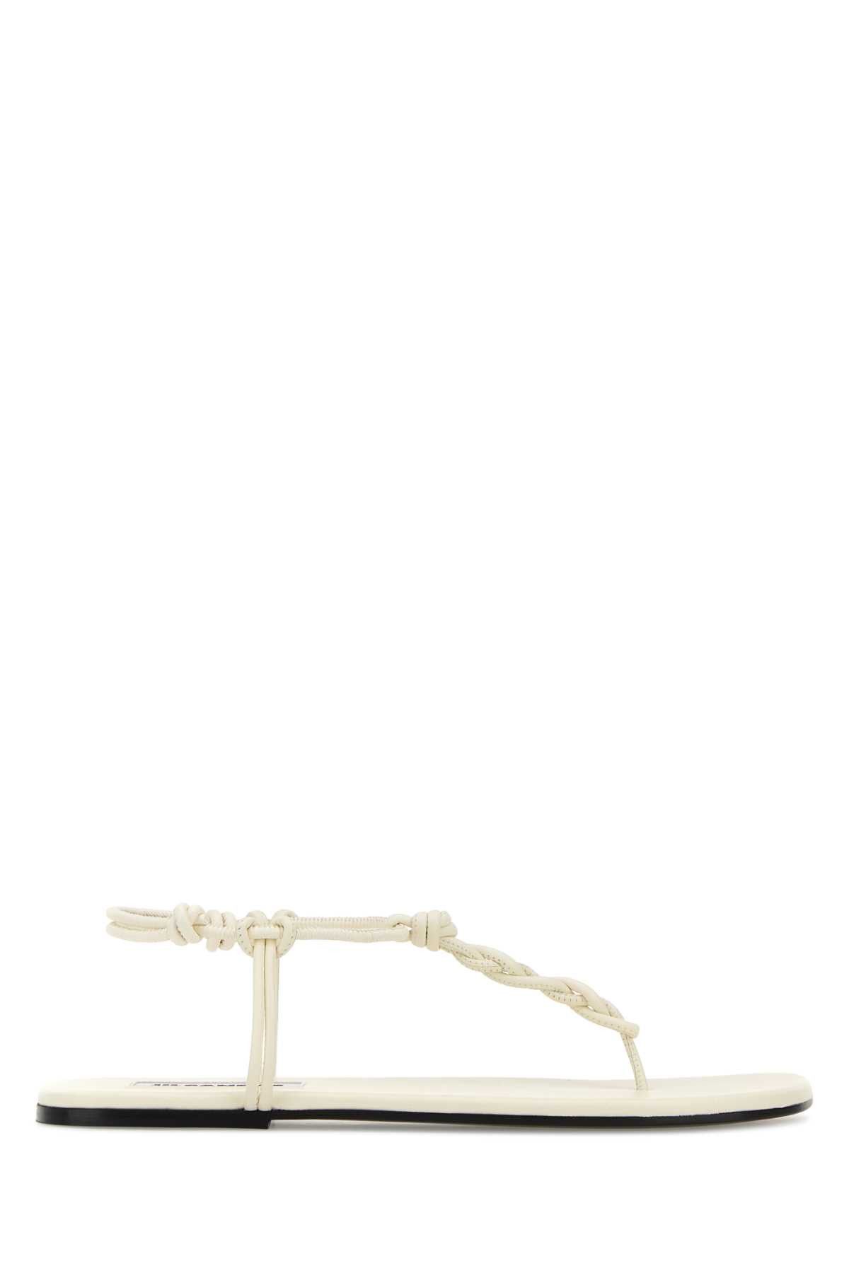 Jil Sander White Leather Tangle Sandals Size US 6 / IT 36 - 1 Thumbnail