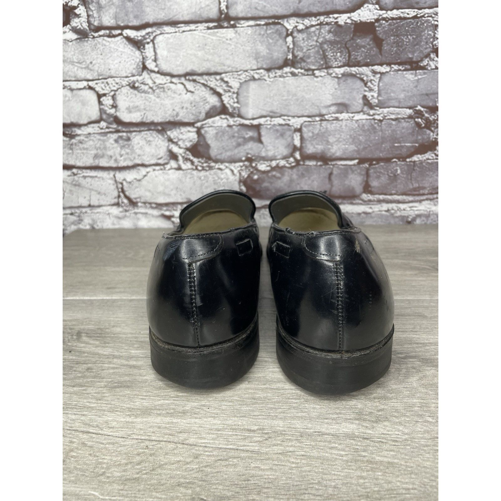JOHN LAWRENCE SULLIVAN O'Sullivan Black Leather Wingtip VTG Loafers Dress Shoes Men Size US 12 / EU 45 - 17 Thumbnail