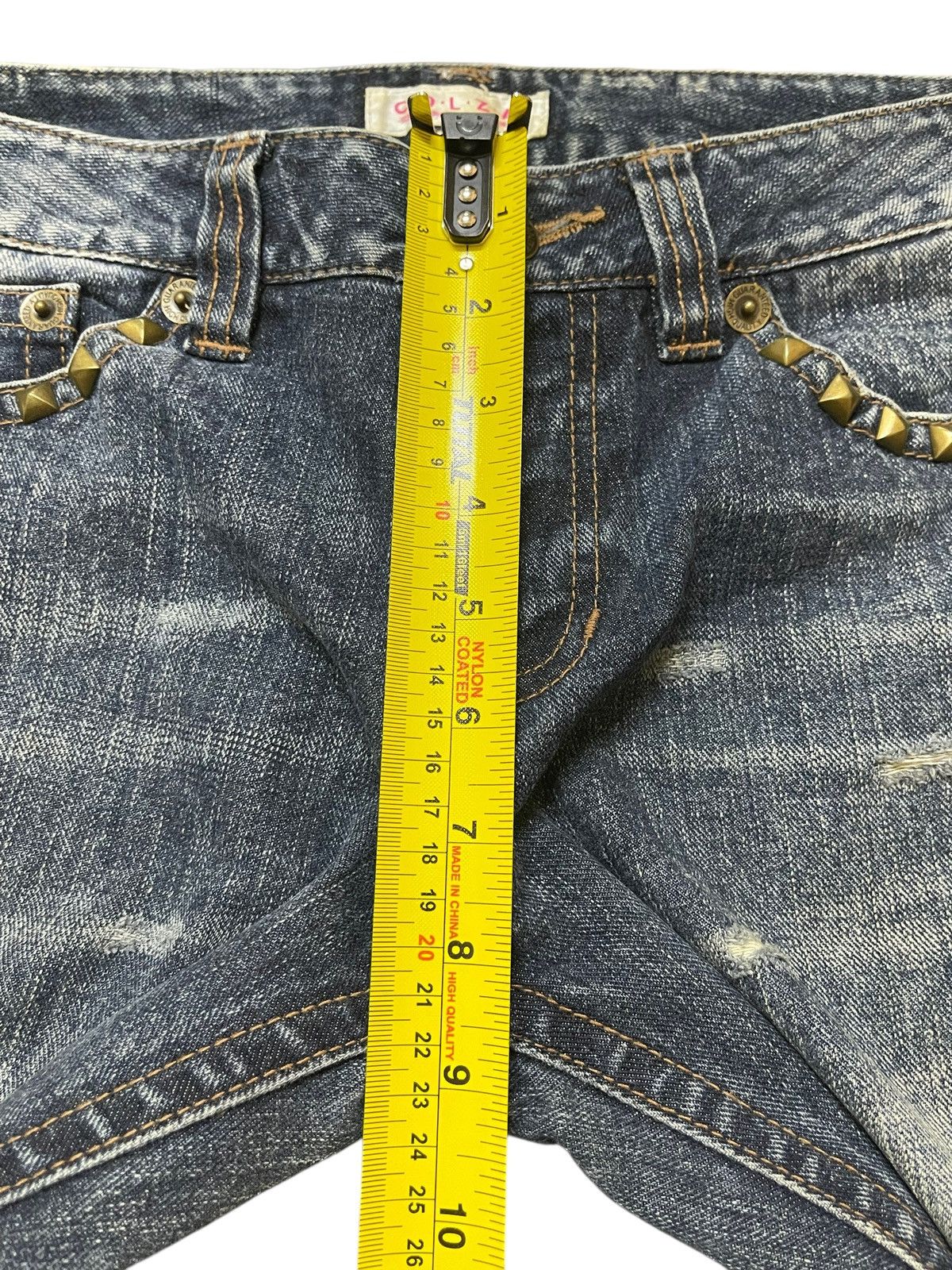 14th Addiction Vintage Japanese Brand Faded Wash Distressed Flared Jeans Size US 28 / EU 44 - 15 Thumbnail