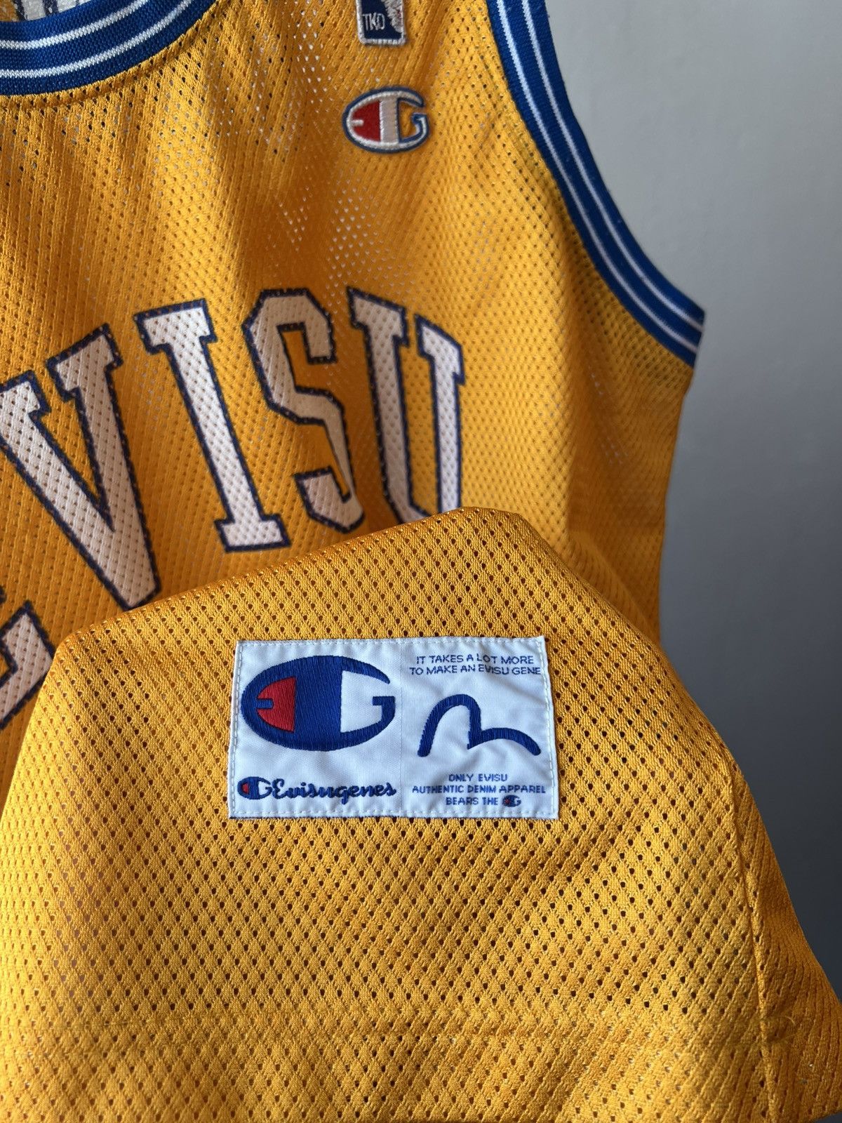 Evisu RARE VINTAGE EVISU X CHAMPION GENES NBA BASKETBALL JERSEY Size US L / EU 52-54 / 3 - 9 Thumbnail