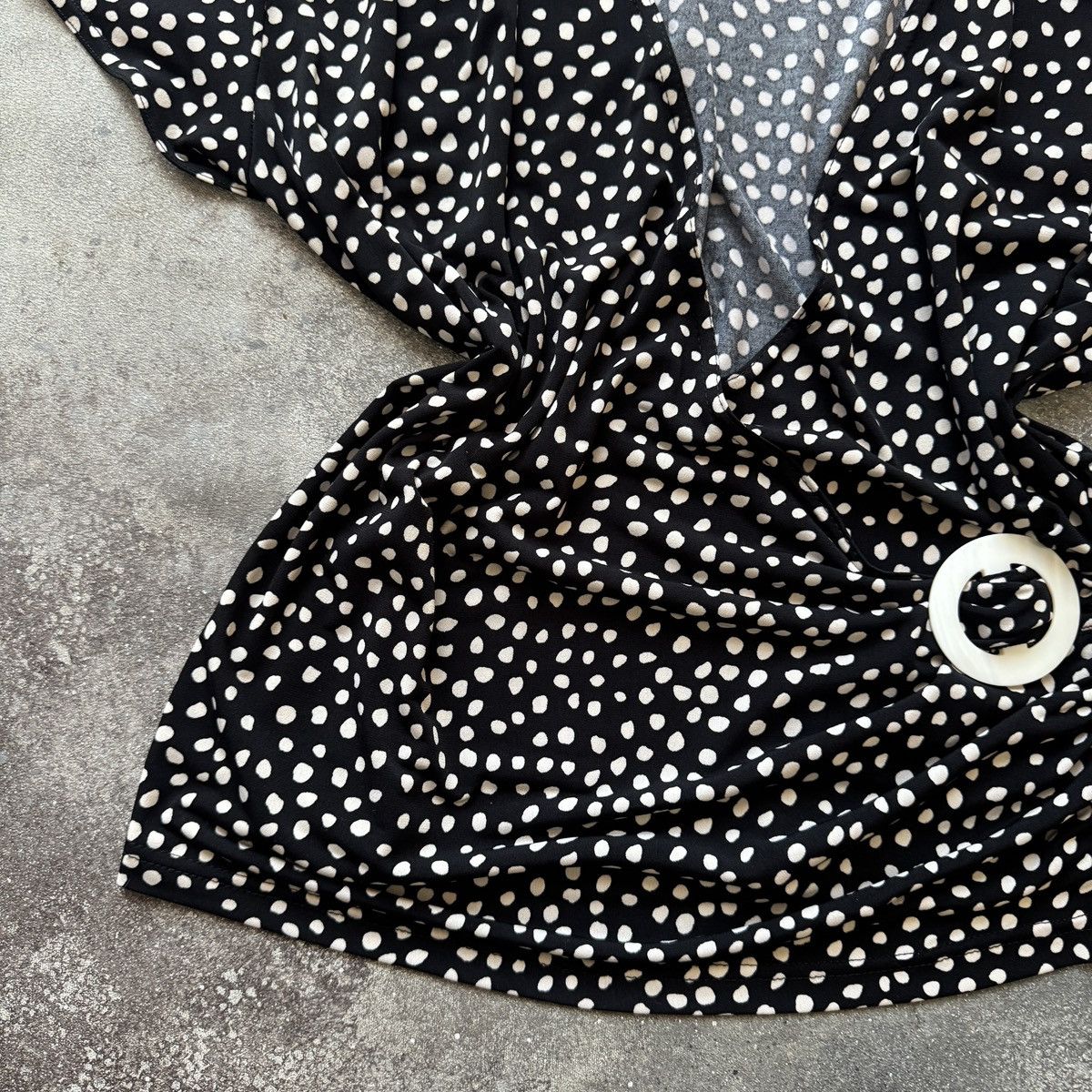 Hysteric Glamour 2000’s Aesthetic Boho Y2K Polka Dot Fitted Blouse Size XL / US 12-14 / IT 48-50 - 4 Thumbnail