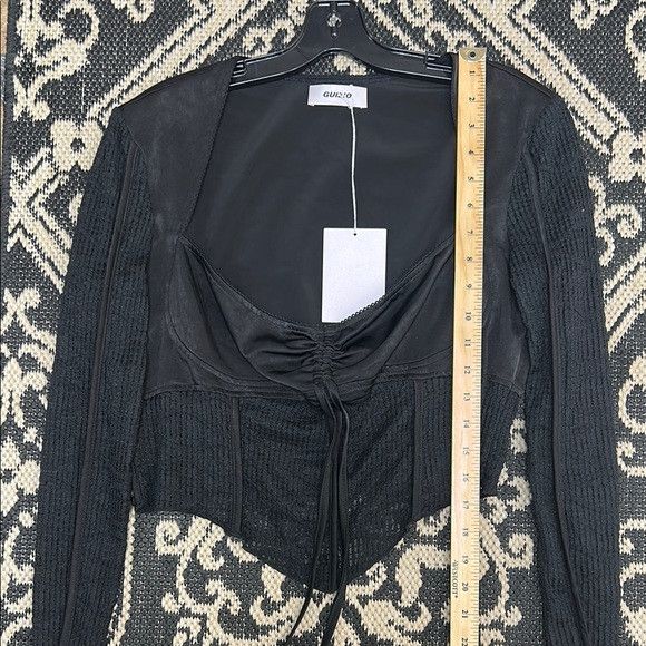 Guizio NEW SSENSE GUIZIO Swirl Archangel Top in Black Top XXL Size XXL / US 16-18 / IT 52-54 - 13 Thumbnail
