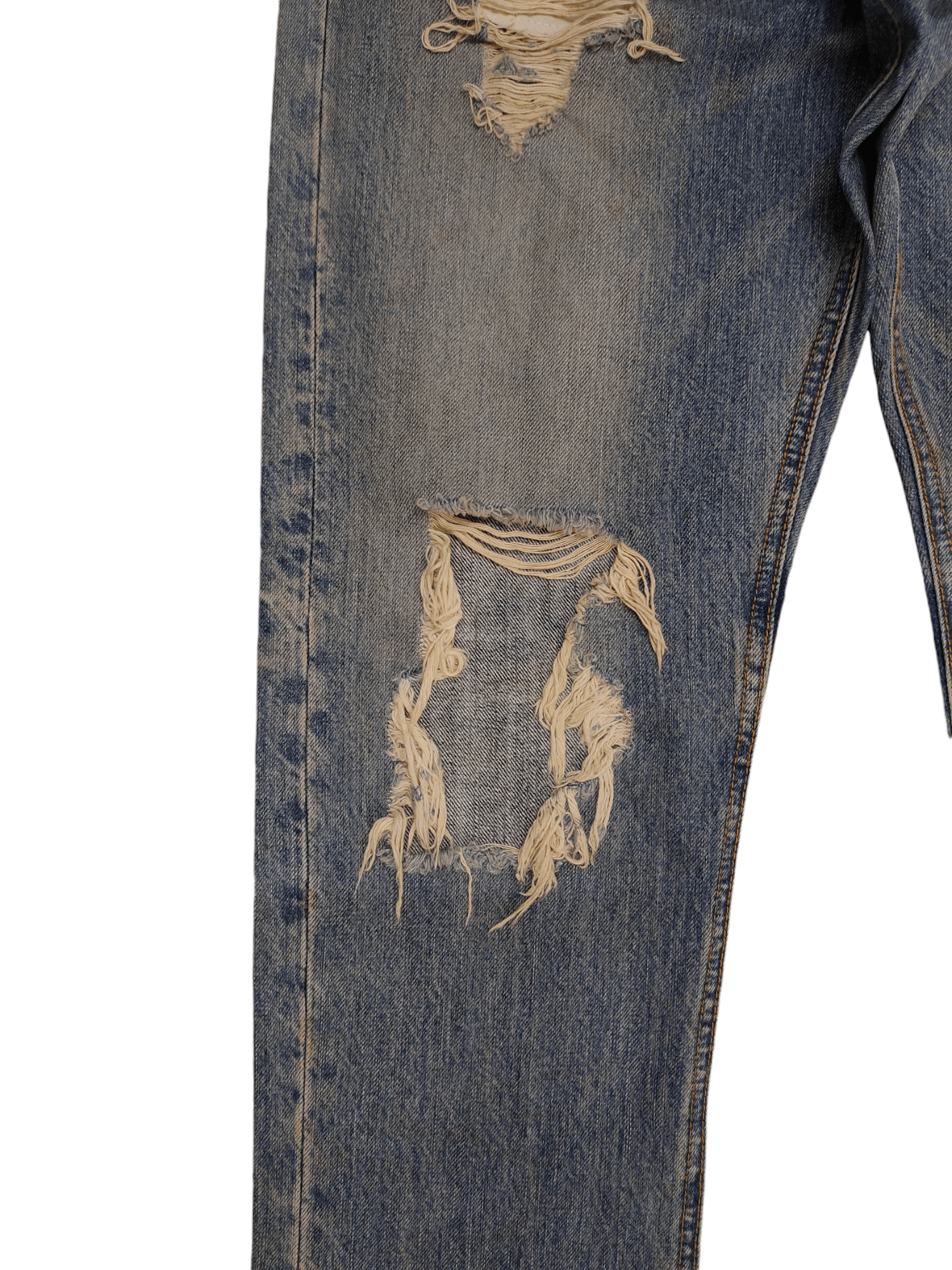 Kapital Legenda Tokyo Crazy Distress Faded Denim Jeans Size US 32 / EU 48 - 6 Thumbnail