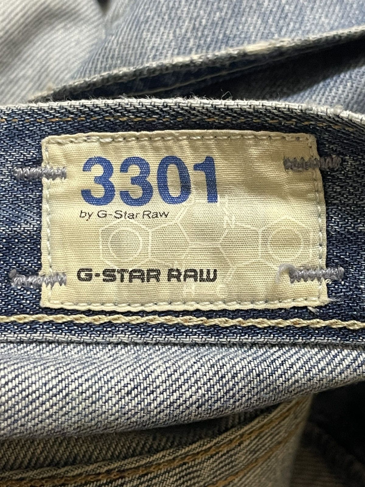 G-Star Vintage Gstar Raw Mud Faded Wash Whiskers Distressed Jeans Size US 30 / EU 46 - 9 Thumbnail