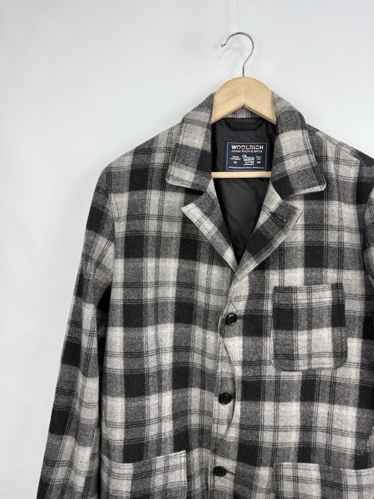 Woolrich Woolen Mills 🇺🇸 Woolrich John Rich Bros Wool Jacket Rare Retro Hype Y2K Size US L / EU 52-54 / 3 - 3 Thumbnail