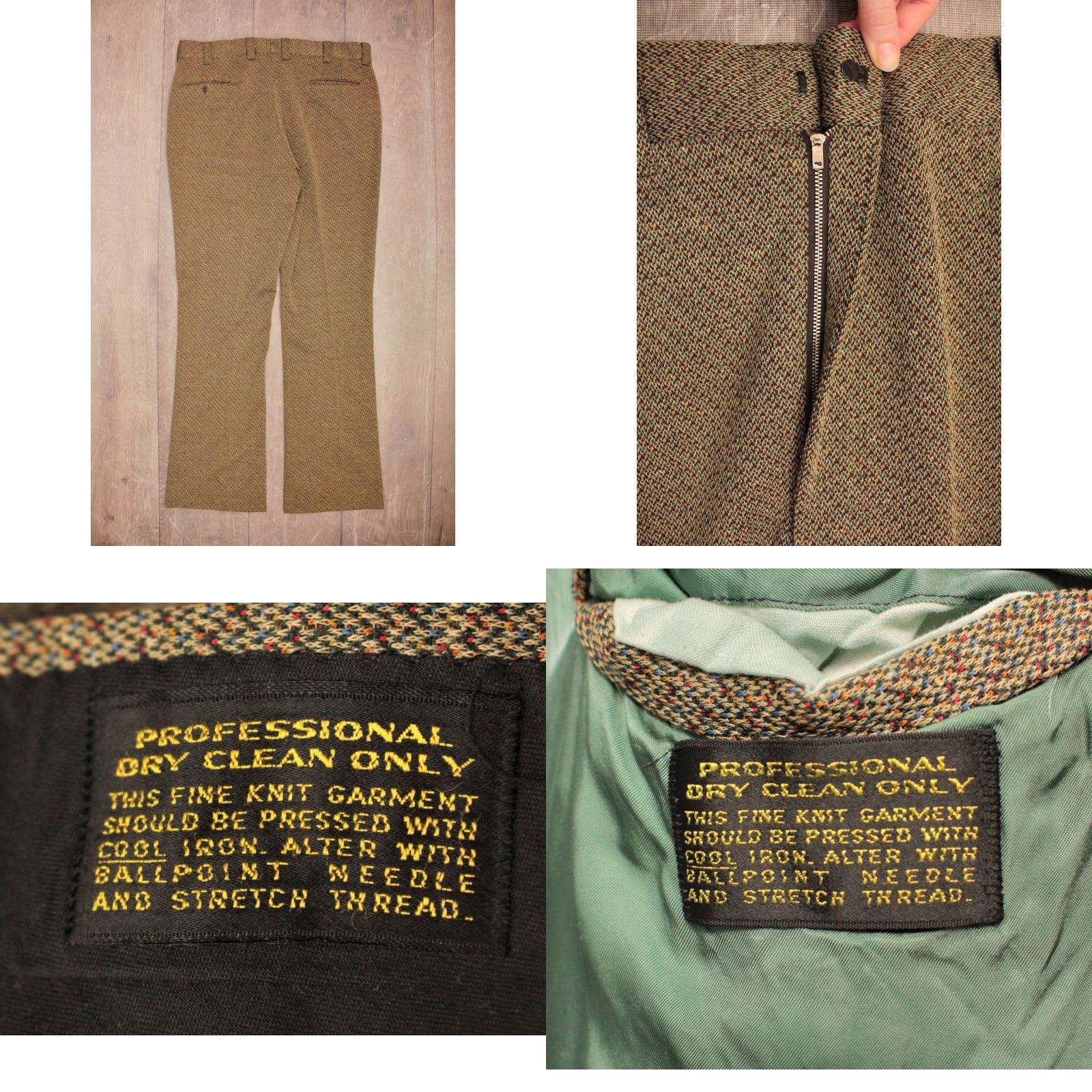 Vintage VINTAGE 70s Leisure Suit Mens XL Long Brown Polyester Disco Jacket & Pants Set 2PC Size 46R - 8 Thumbnail