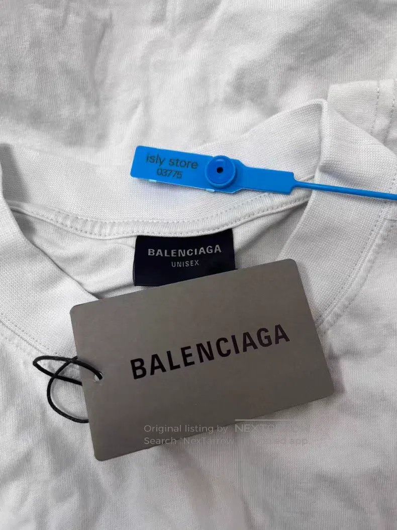 Balenciaga Balenciaga Letter Logo Pattern Printed Round Neck Short Sl Size US L / EU 52-54 / 3 - 4 Thumbnail