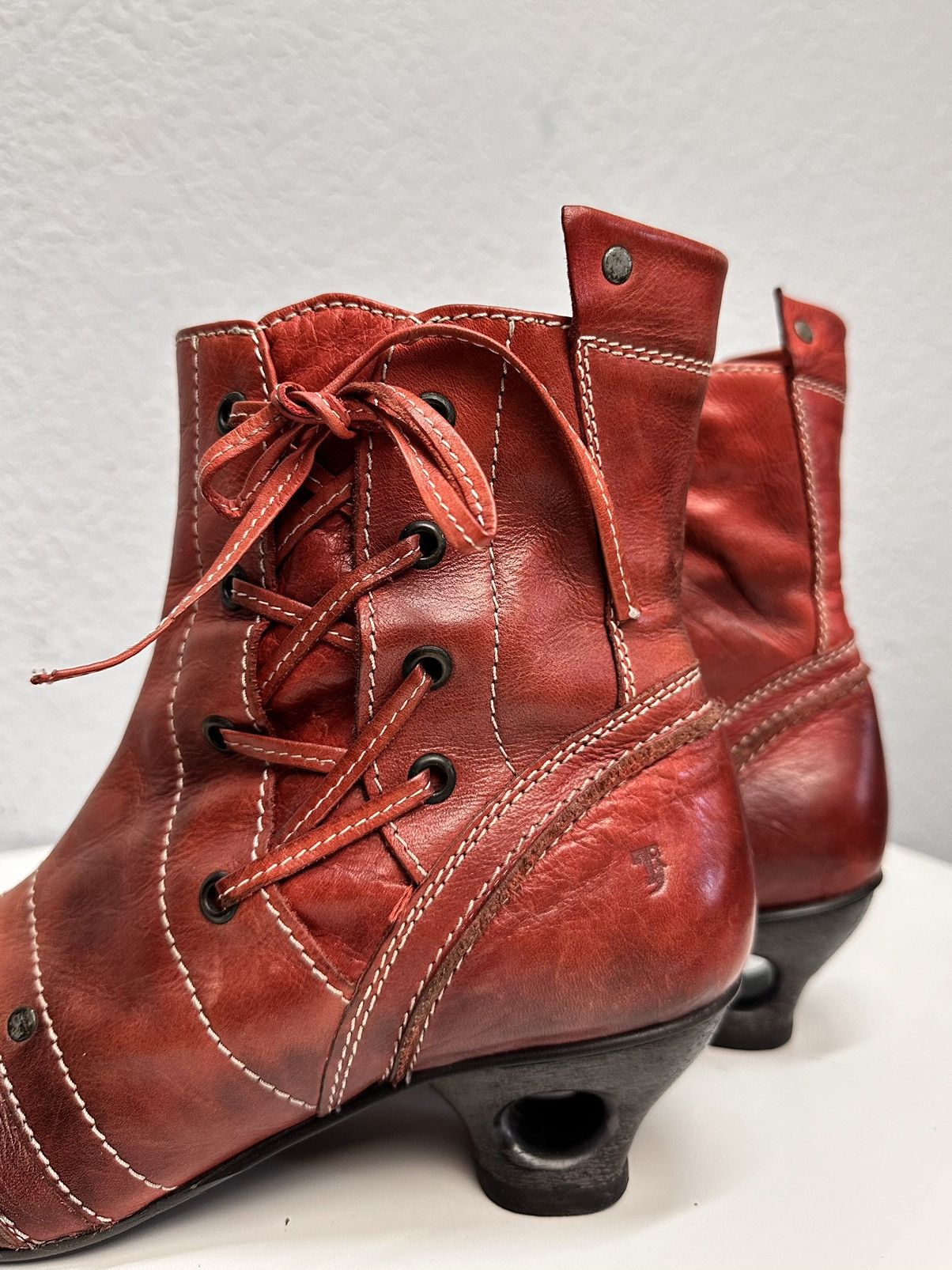 A.S.98 Leather RICK OWENS STYLE AVANT-GARDE Boots BROGUE Guidi LGB Size US 10 / IT 40 - 3 Thumbnail
