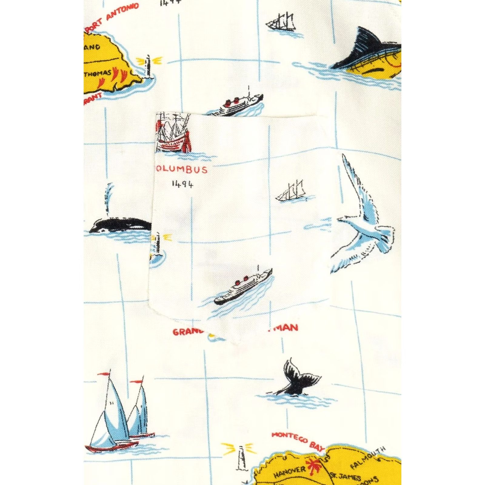 Nautica Rare Vintage Hawaiian Shirt Loop Issa's Jamaica Nautical Map 2XL White Mens Shirt Size US XXL / EU 58 / 5 - 5 Thumbnail