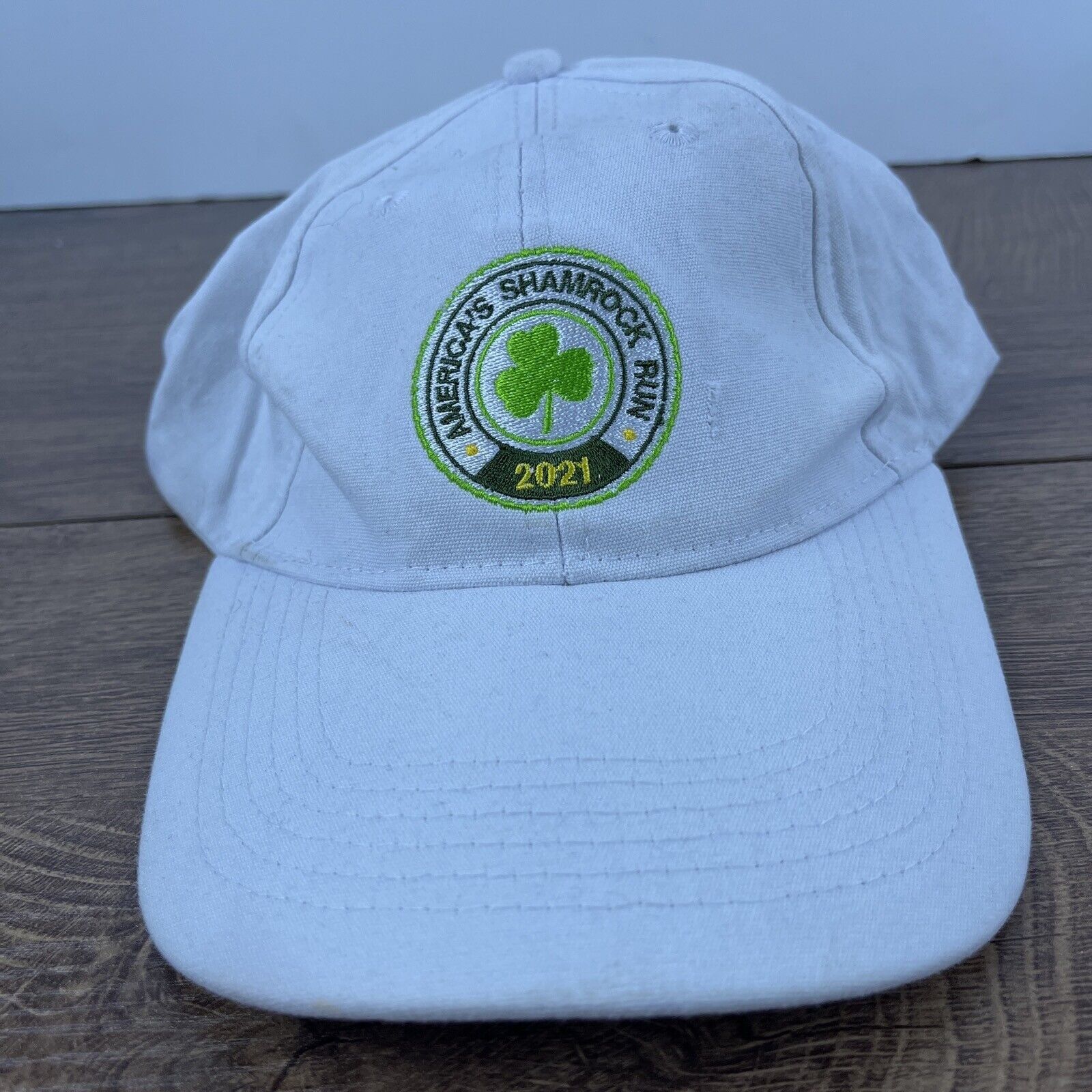 Other America's Shamrock Run Hat 2021 White Hat Adjustable White A Size ONE SIZE - 2 Thumbnail