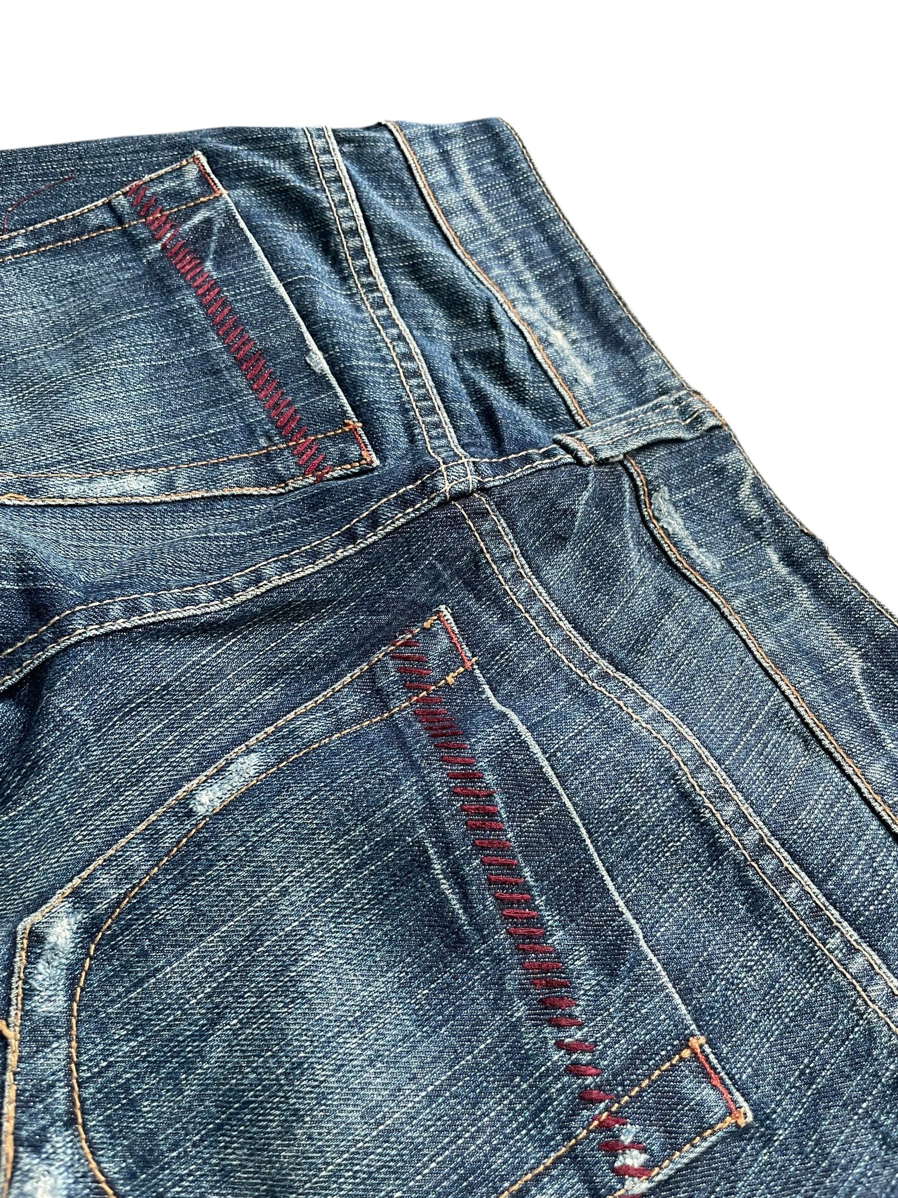 Japanese Brand Flare Honey Suckle Rose Distresed Denim Size 28" / US 6 / IT 42 - 7 Thumbnail