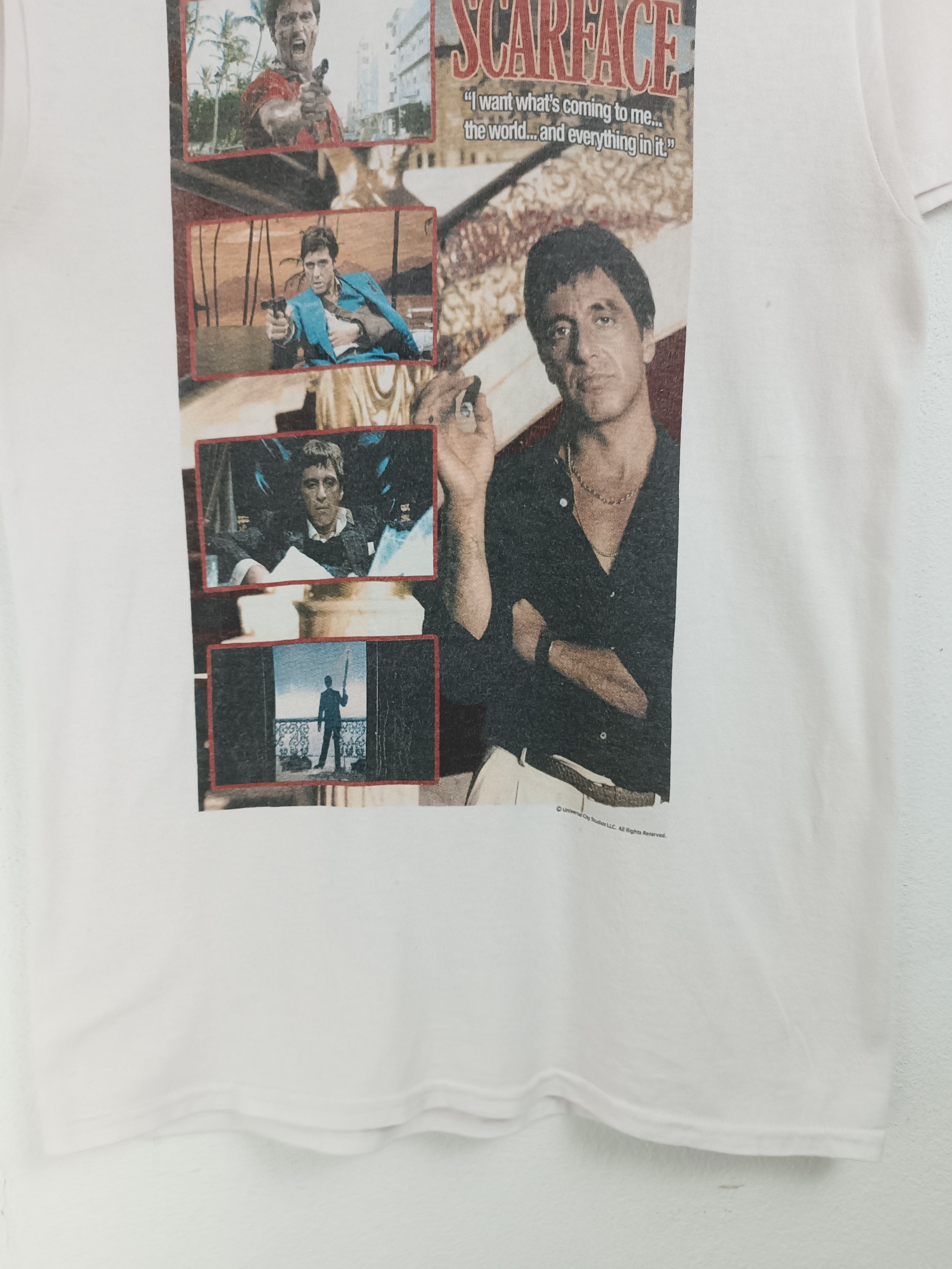 Vintage VINTAGE SCARFACE AL PACINO MAFIA GODFATHER MOVIE TEE Size US S / EU 44-46 / 1 - 8 Thumbnail