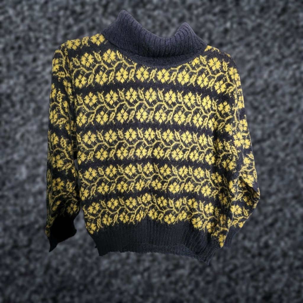 Tonello VINTAGE Benellon Sweater M Blue Yellow Made in Italy Womens Night Size M / US 6-8 / IT 42-44 - 1 Thumbnail