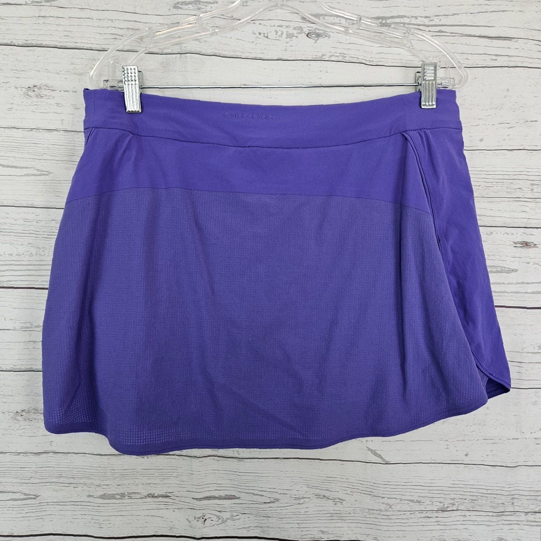 Outdoor Voices Outdoor Voices Womens The Exercise Skort Sz L Purple Pull On Zip Pocket Short Skirt Athletic Activewear Mens Women Girls Boys Size ONE SIZE - 3 Thumbnail