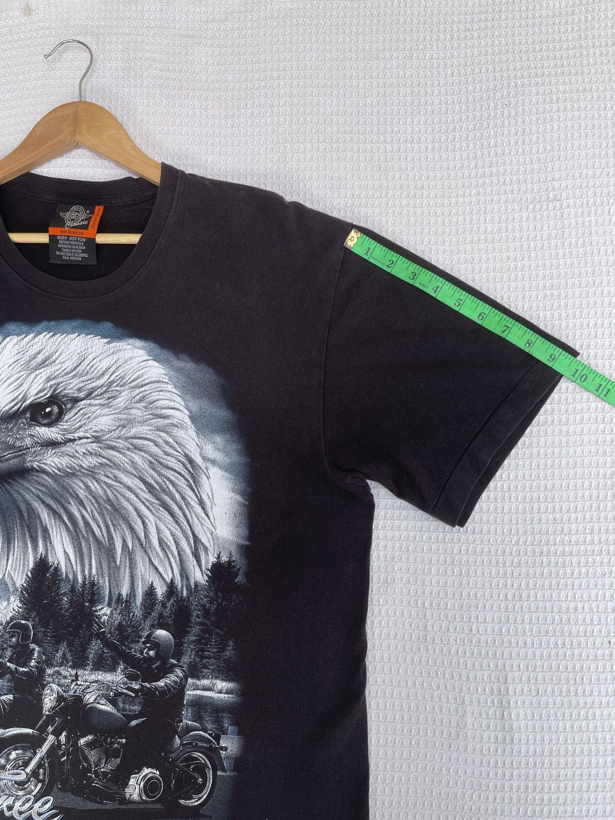 Harley Davidson Last Drop🔥Vtg Motorcycle Eagle Live To Ride Faded T-Shirt Size US XL / EU 56 / 4 - 13 Thumbnail