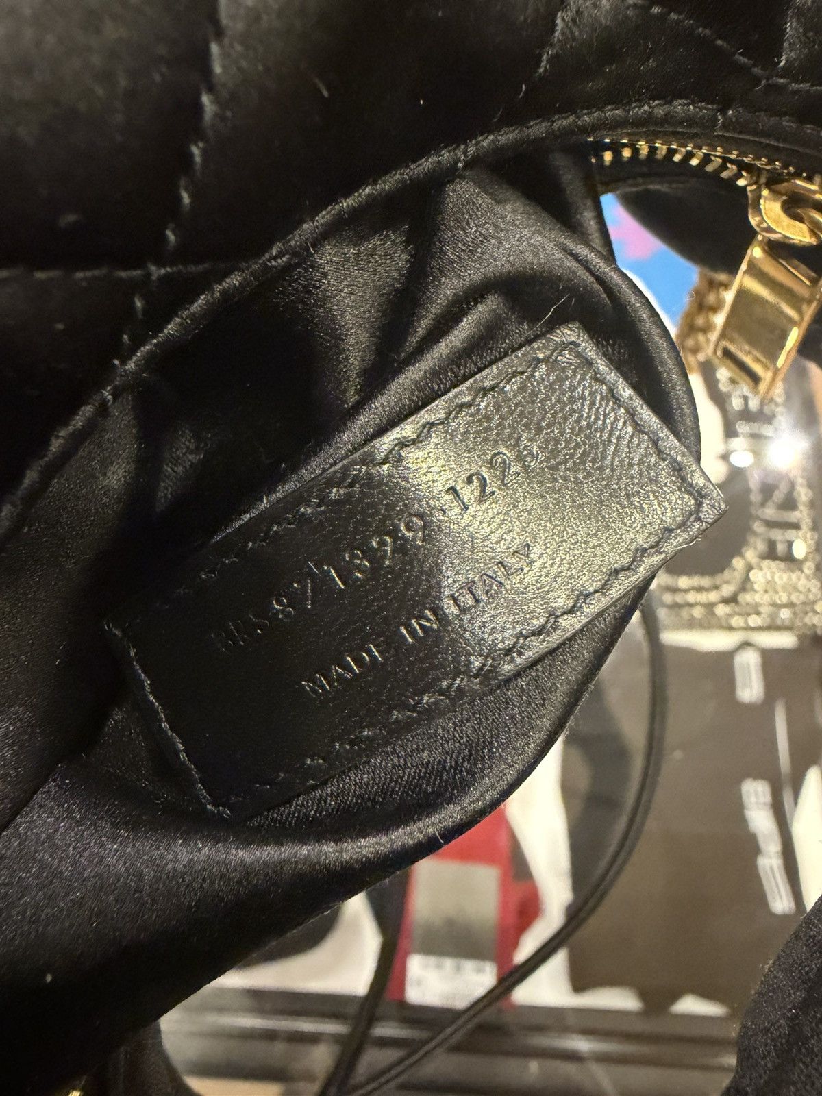 Saint Laurent Paris YSL Mini Icarino In Quilted Satin Black Size ONE SIZE - 6 Thumbnail