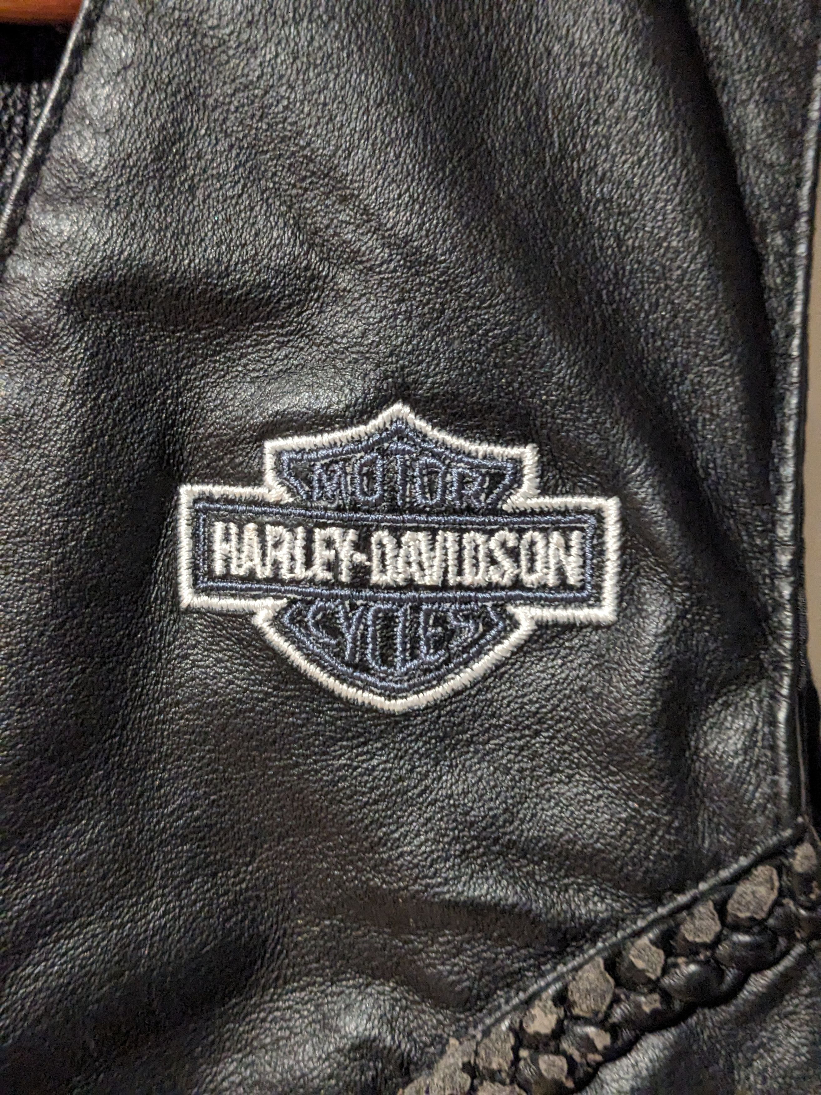 Harley Davidson Vintage Y2K Harley Davidson Chest Logo Womans Leather Vest Size XL / US 12-14 / IT 48-50 - 2 Thumbnail