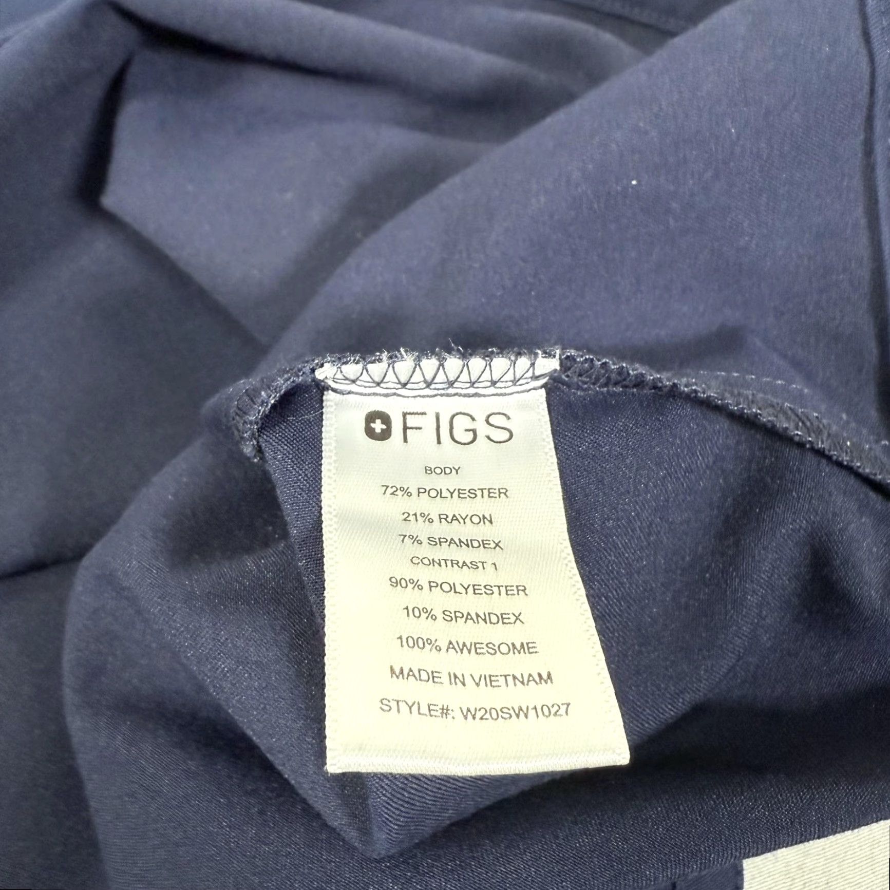Vintage Figs Scrub Set Navy XS Technical Collection Jogger Pants Top Medical Womens Size XS / US 0-2 / IT 36-38 - 7 Thumbnail