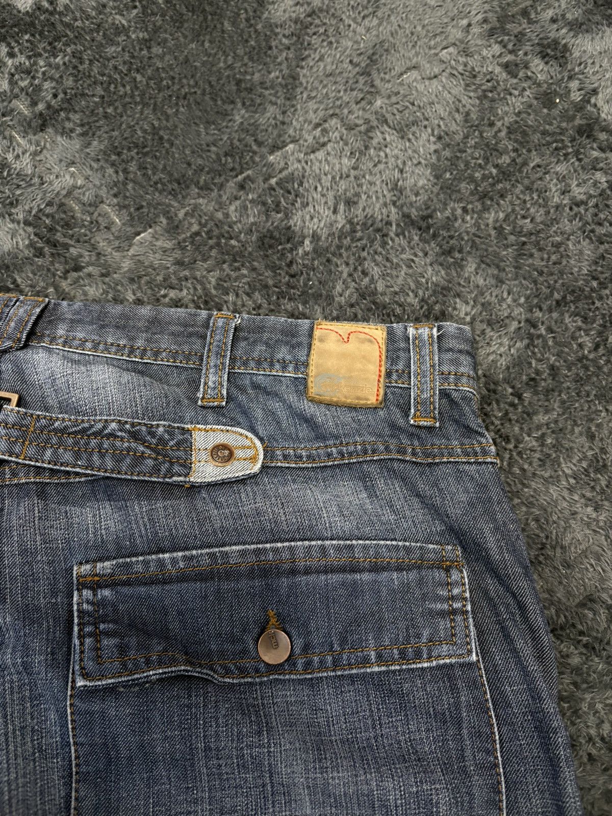 Japanese Brand Vintage 2000s Distressed Baggy Buckle Jeans Levis Style Size US 34 / EU 50 - 4 Thumbnail