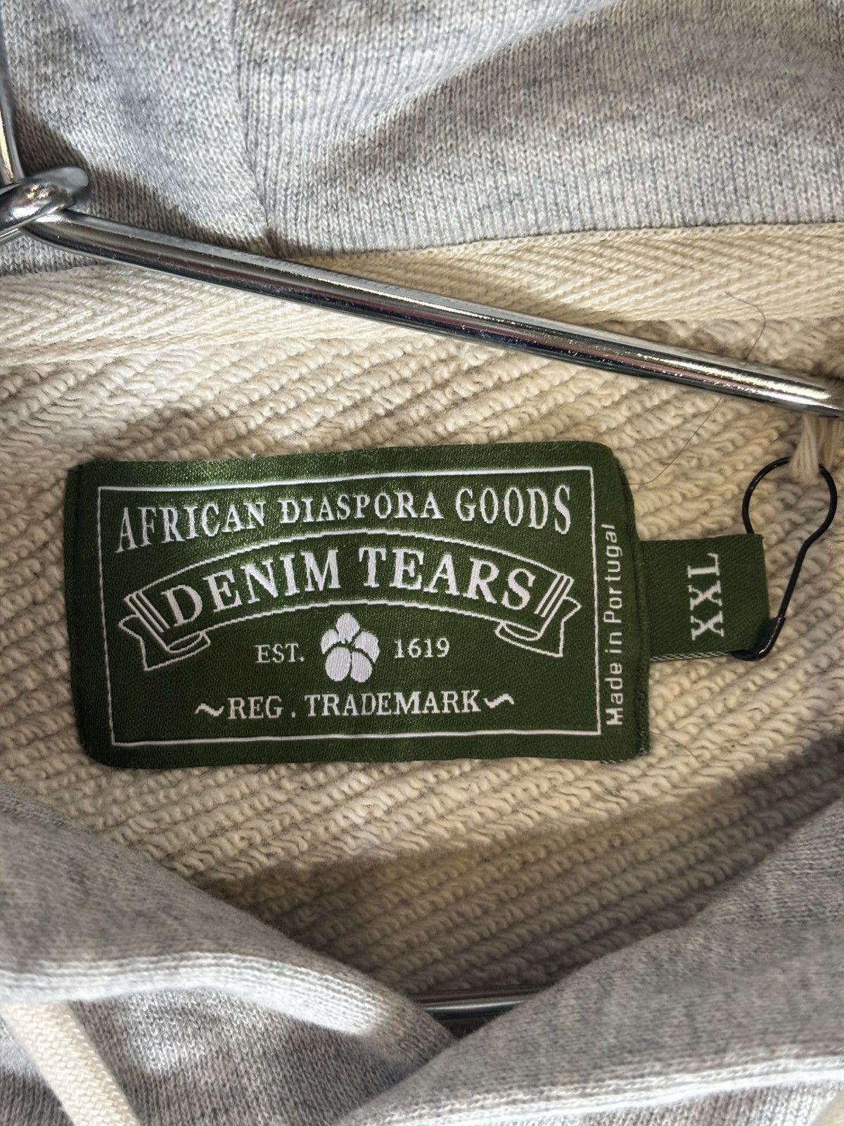 DENIM TEARS DENIM TEARS BIG COTTON GREY HOODIE SIZE XXL Size US XXL / EU 58 / 5 - 7 Thumbnail