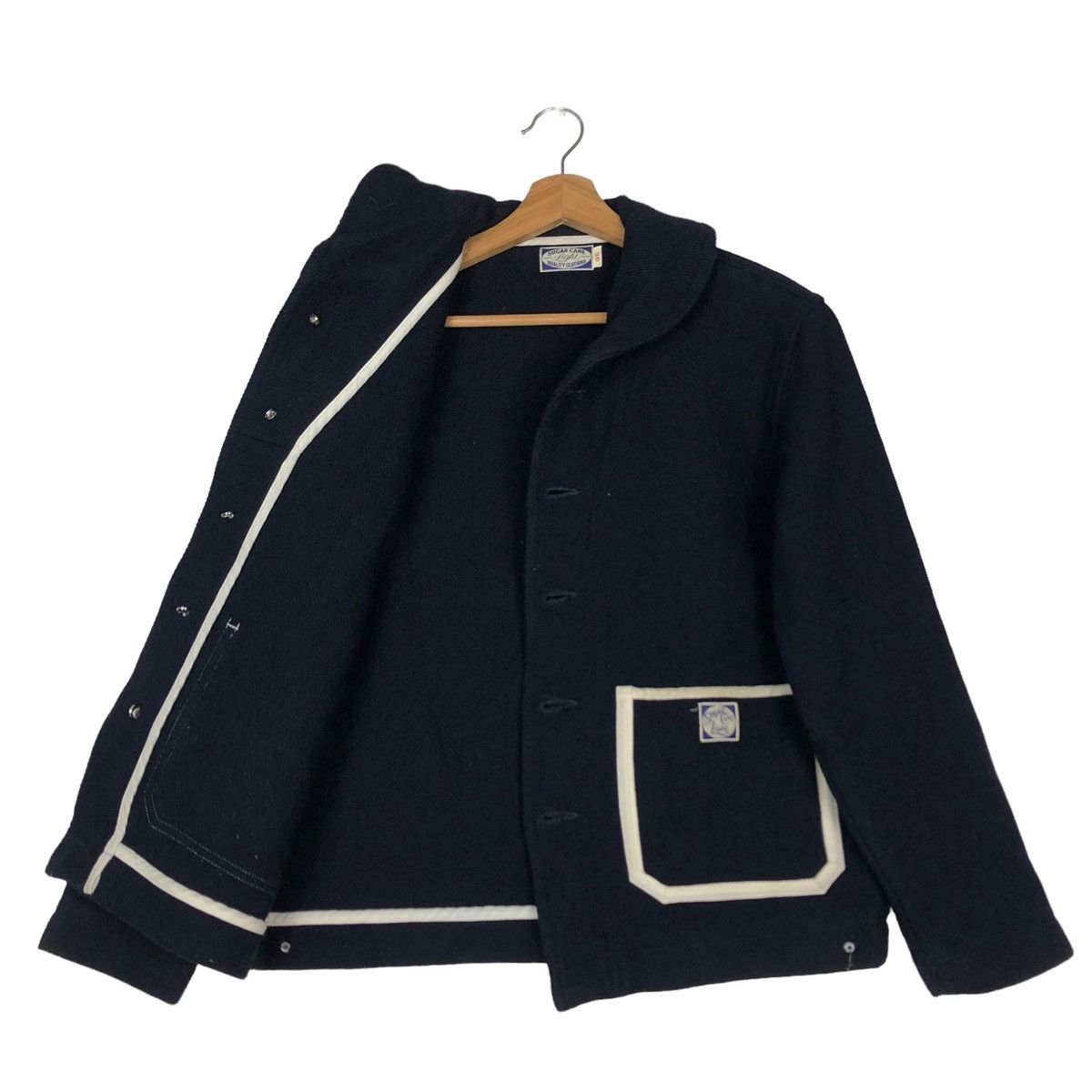 Sugar Cane 🔥VINTAGE CROPPED WOOL JACKET SUGAR CANE SC11635 Size XS / US 0-2 / IT 36-38 - 10 Thumbnail