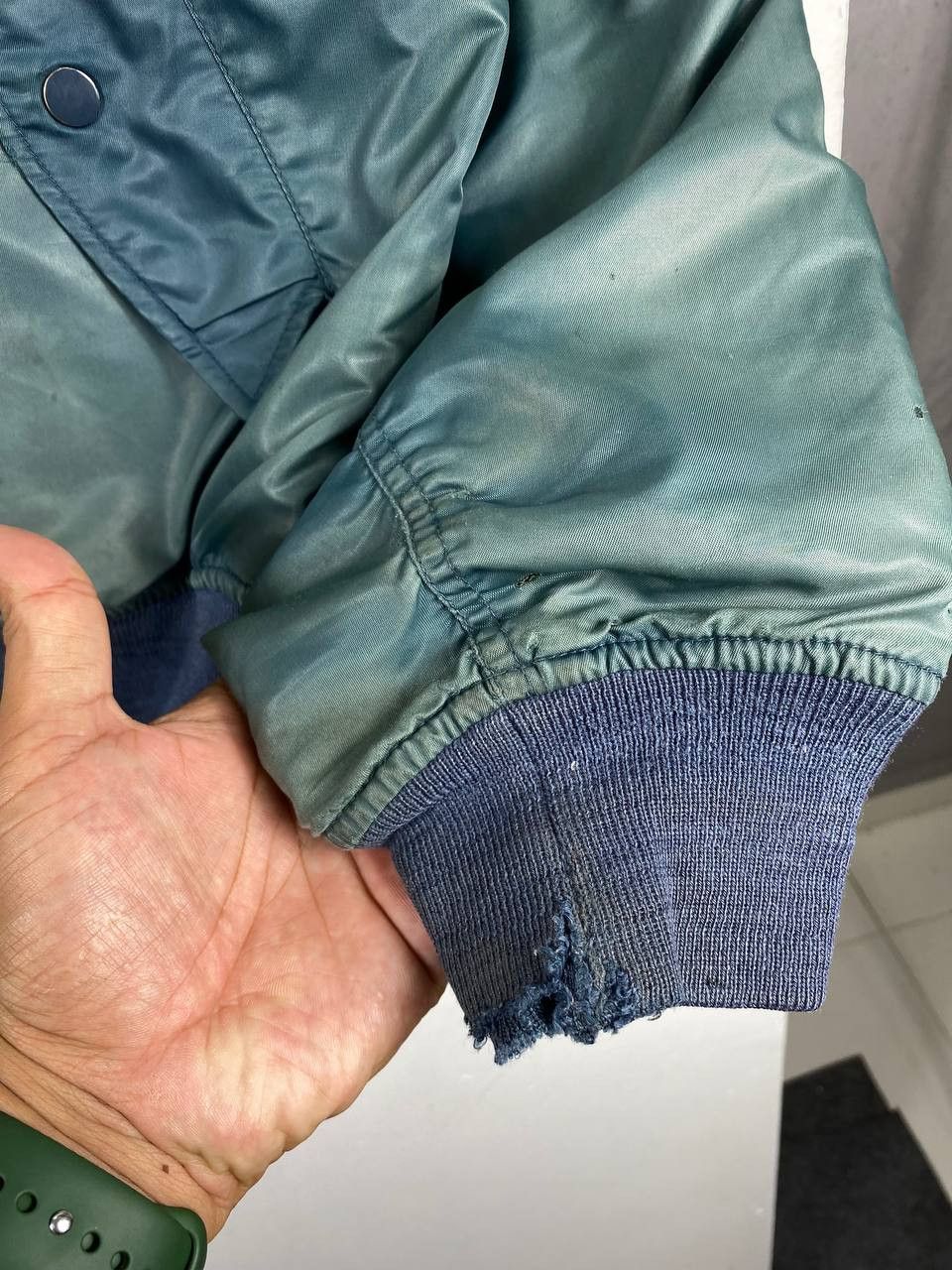 Japanese Brand vintage japanese brand thrashed bomber jacket distressed Size US XXL / EU 58 / 5 - 4 Thumbnail