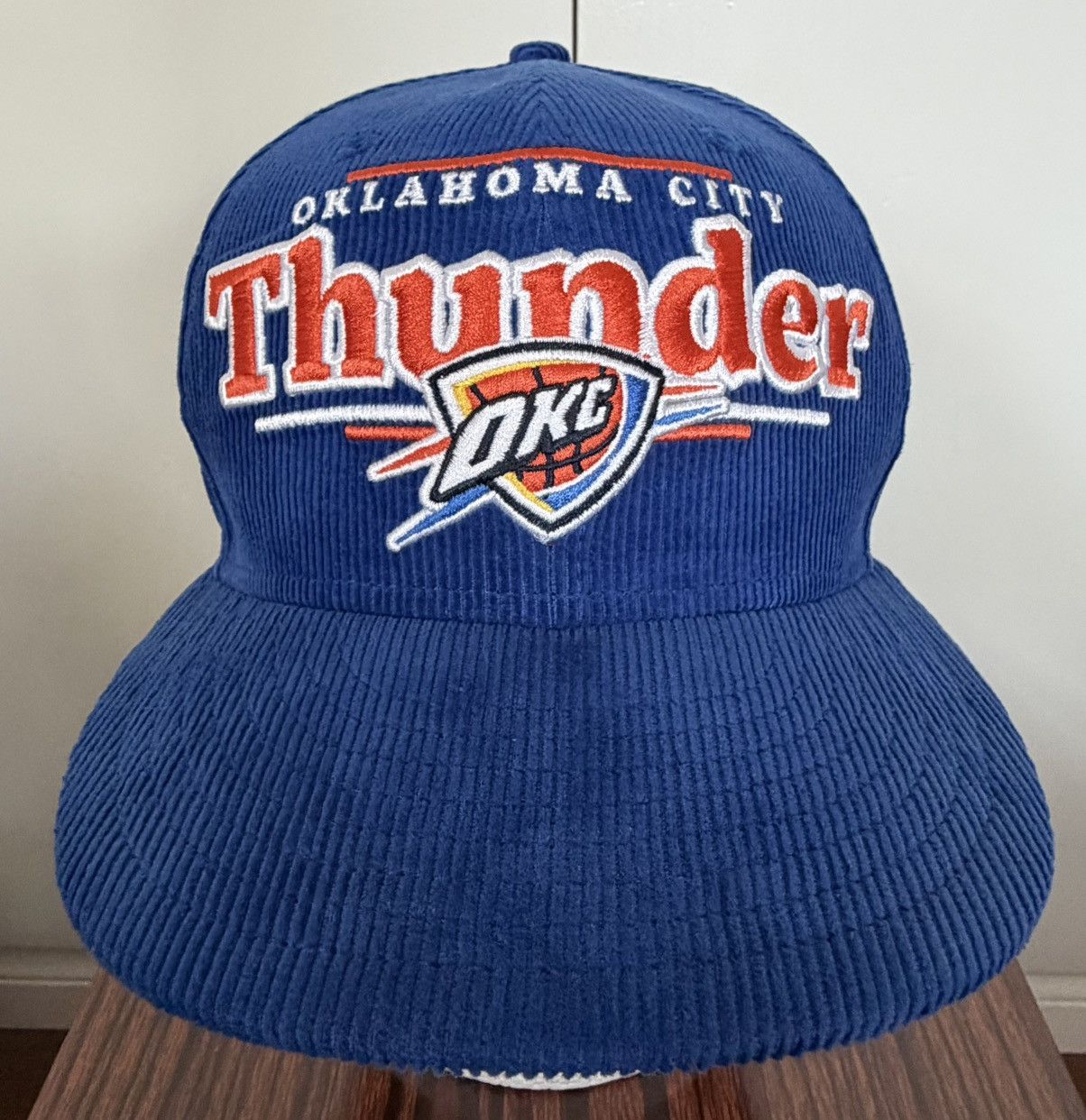 New Era OKC OKLAHOMA CITY THUNDER NEW ERA SNAPBACK HAT NBA CORDUROY Size ONE SIZE - 2 Thumbnail