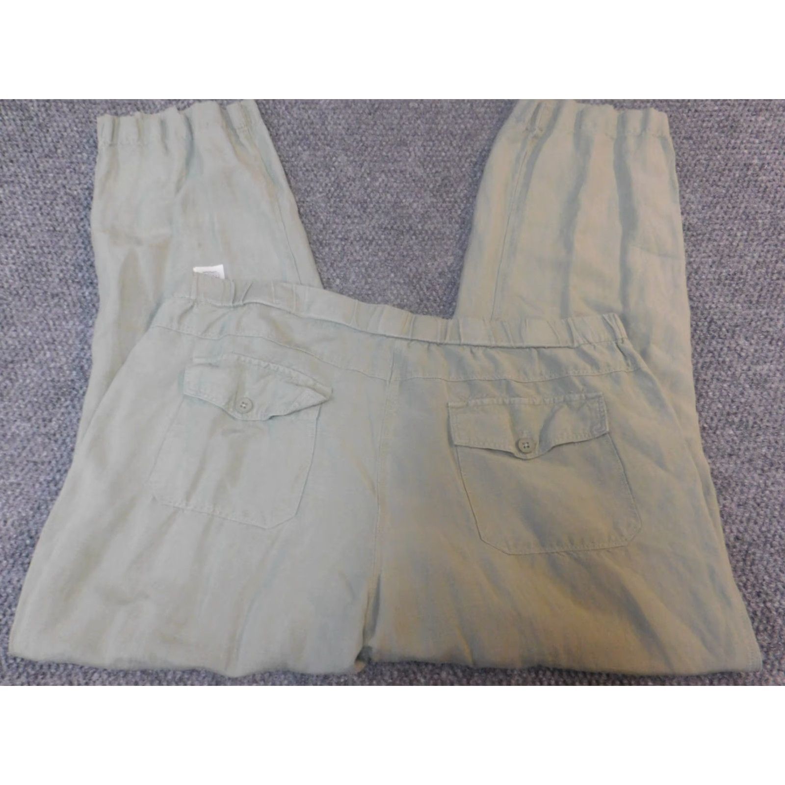 Jones New York Jones New York Womens Pants 14 Green Straight Loose Pull On Chino 28in Inseam Regular Pockets Stretch Size 36" / US 14 / IT 50 - 6 Thumbnail