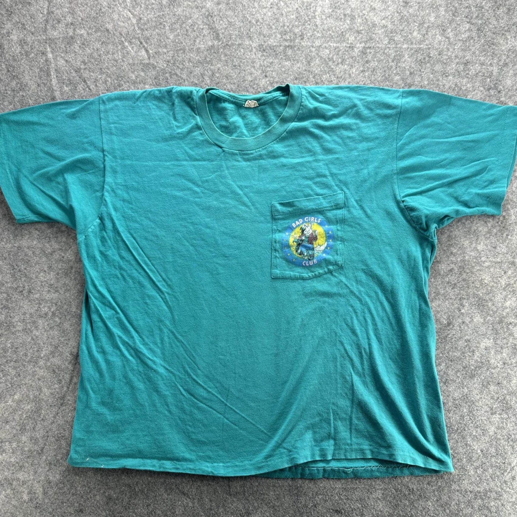 Vintage VINTAGE Bad Girls Club T-Shirt Womens 2XL Green Graphic Bunny Biker Pocket 90s Size XXL / US 16-18 / IT 52-54 - 2 Thumbnail