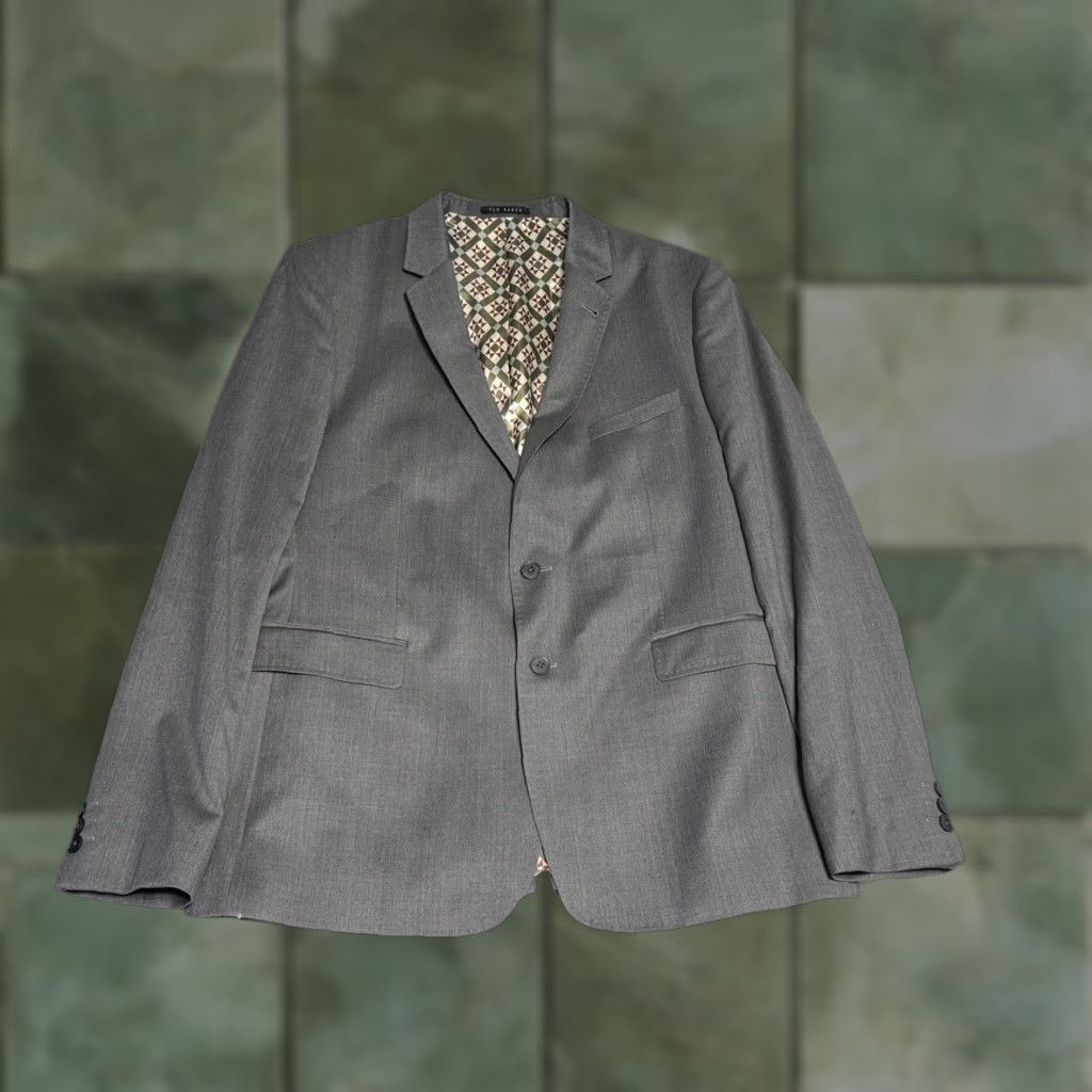 Ted Baker Ted Baker London Blazer Mens 44R Gray Wool Sport Coat Modern Fit Jacket Size 44R - 1 Thumbnail