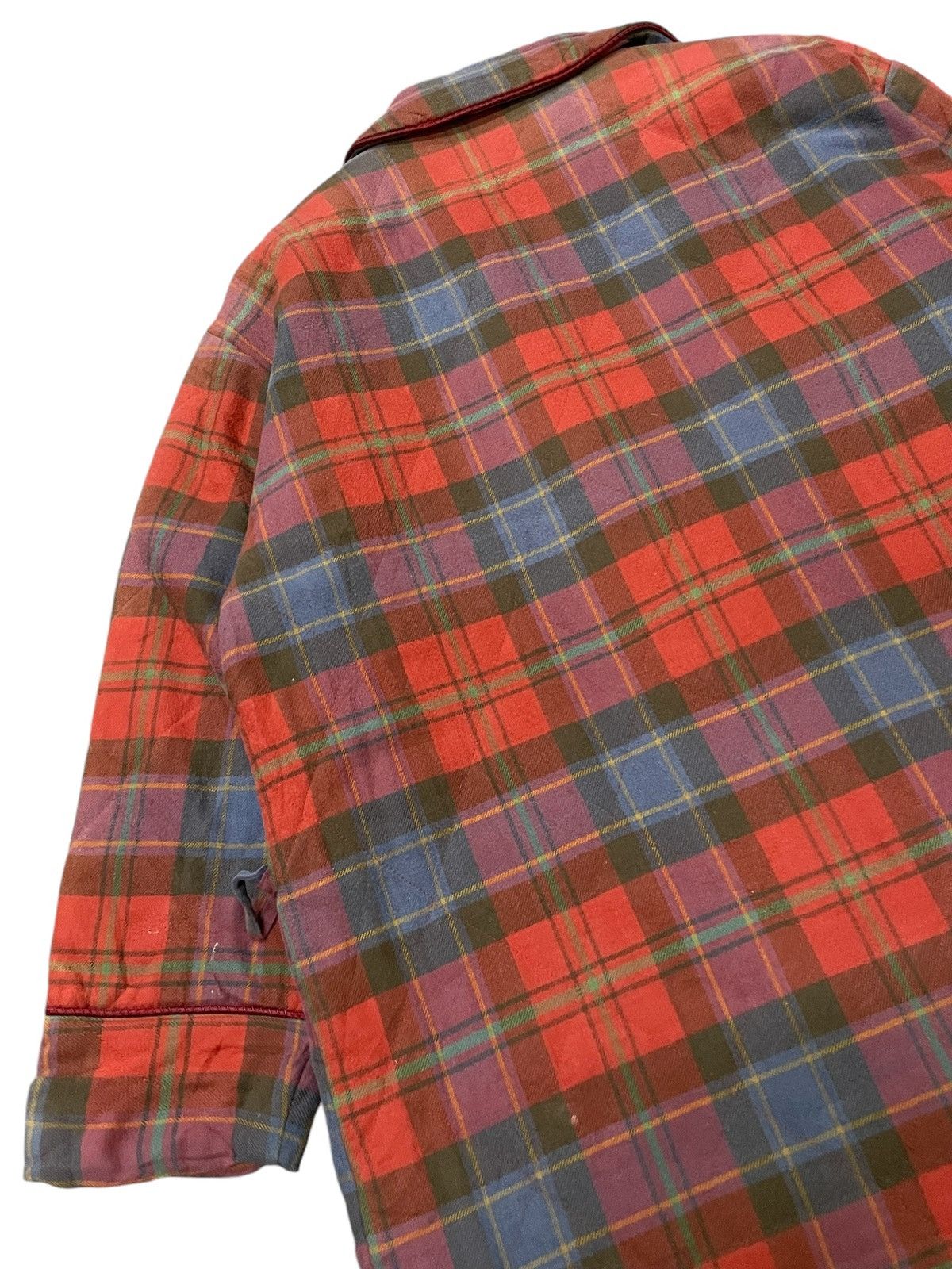 Vintage × Yves Saint Laurent Vintage YSL Checks Plaid bath robe Embroidered Jacket Size US M / EU 48-50 / 2 - 10 Thumbnail