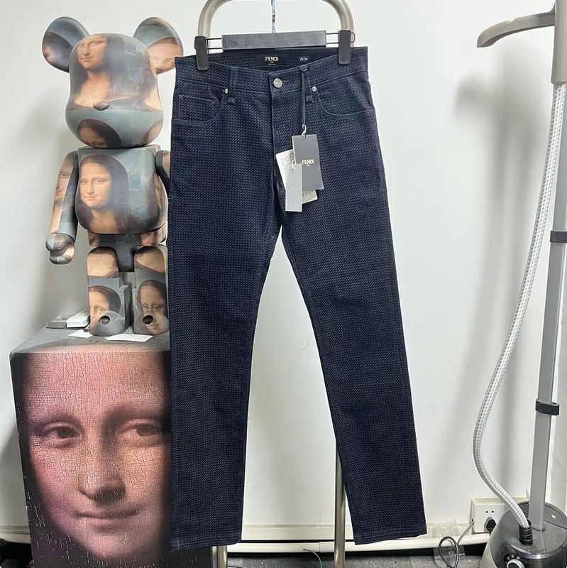 Fendi Fendi Casual Navy Pants for Men 0089 Size US 30 / EU 46 - 1 Thumbnail