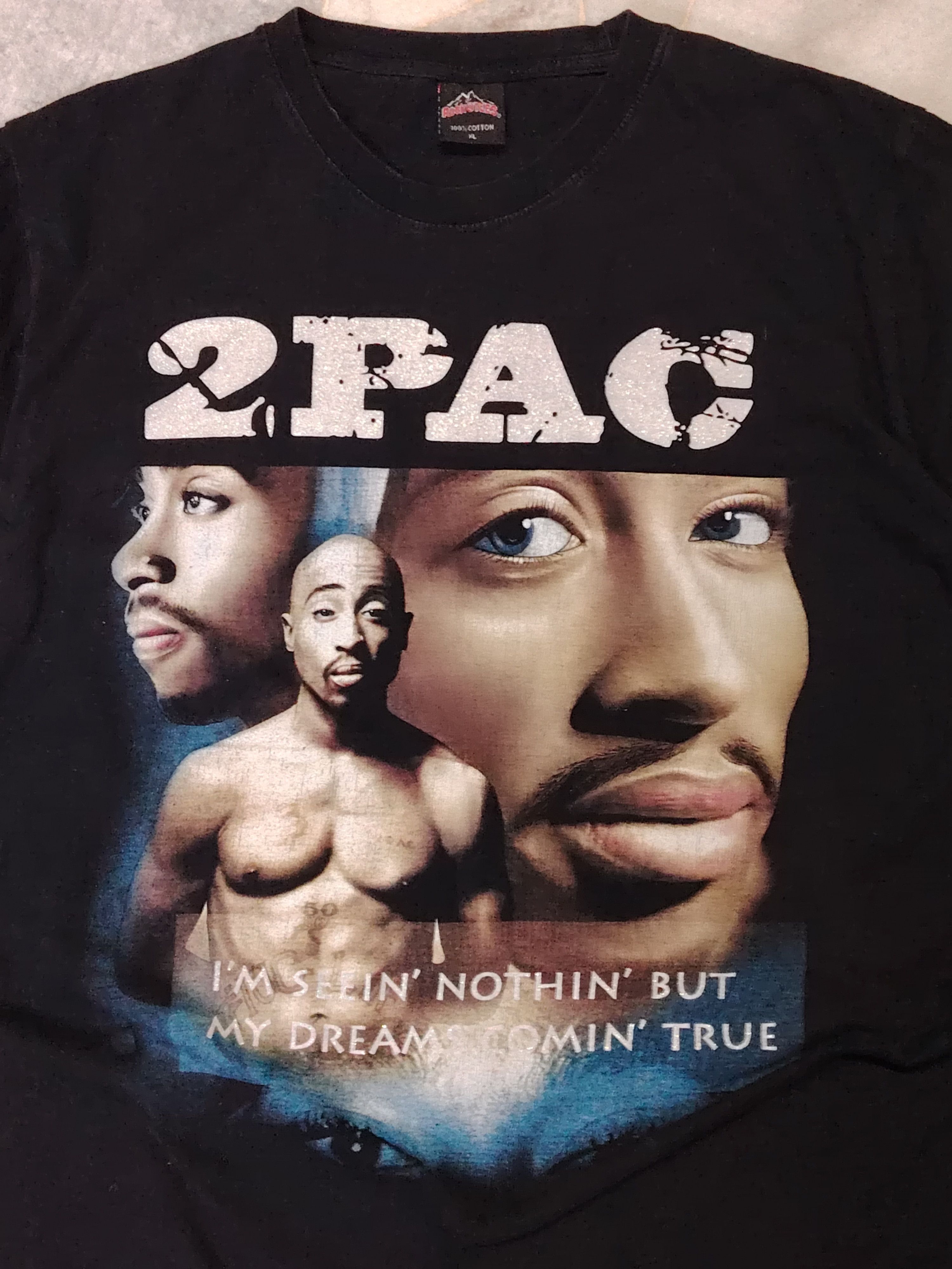 Vintage Vintage Bootleg 2Pac t shirt Size US XL / EU 56 / 4 - 4 Thumbnail