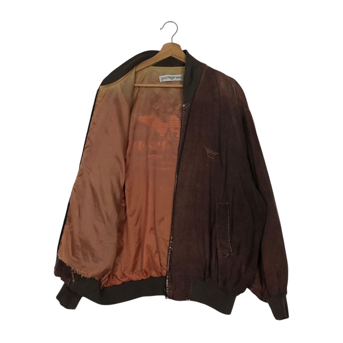 Giorgio Armani 🔥VINTAGE BOMBER JACKET GIRGIO ARMANI BIG LOGO EMBROIDERY Size US M / EU 48-50 / 2 - 13 Thumbnail