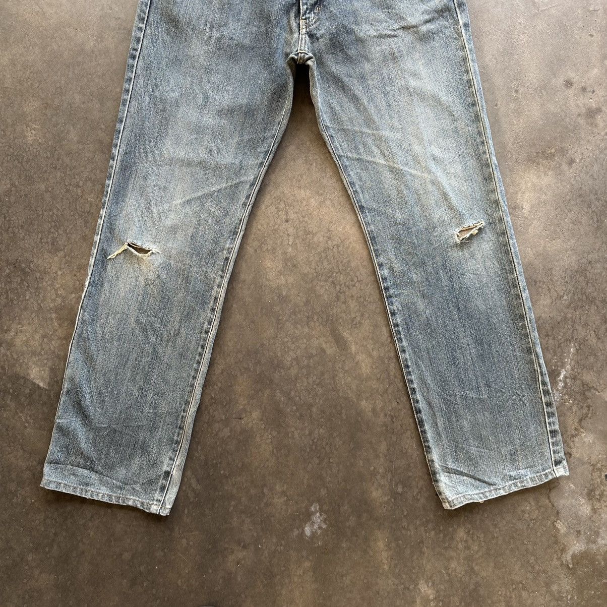 Japanese Brand Vintage Edwin Faded Distressed Denim Jean Pant W32 Size US 32 / EU 48 - 2 Thumbnail