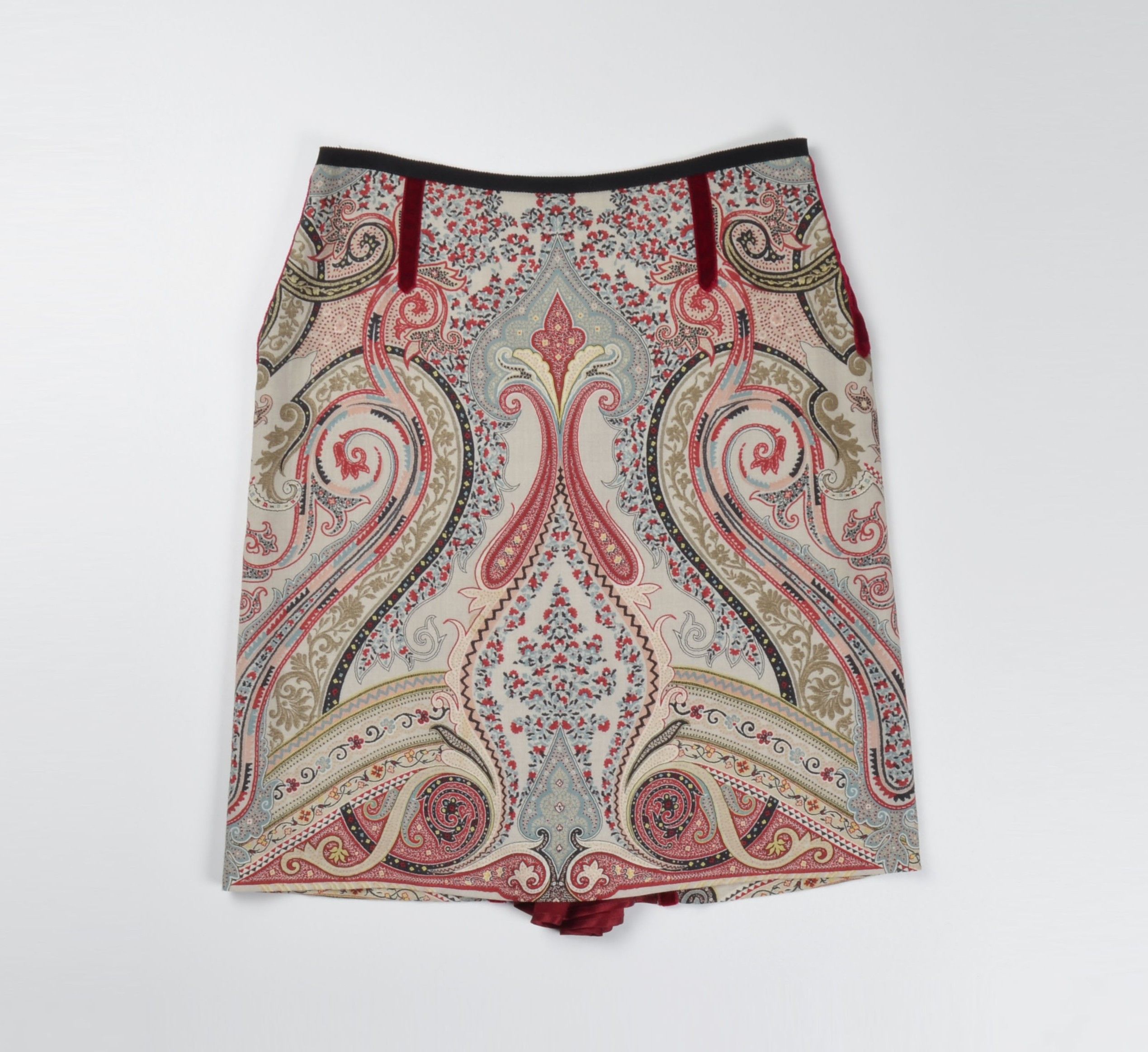 Etro Etro Milano Wool Silk Paisley Boho Knee Length Skirt Size 30" / US 8 / IT 44 - 3 Thumbnail