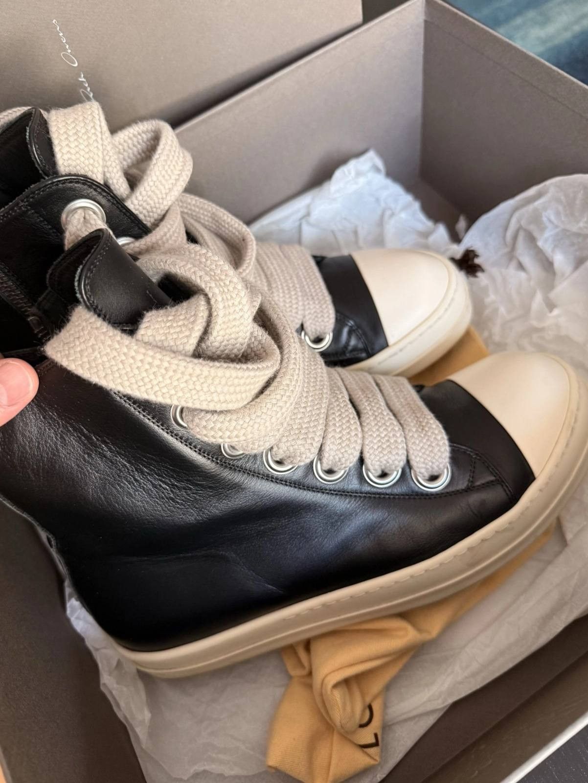 Rick Owens Rick Owens Jumbo Lace Padded Ramones High Size 41 | Grailed