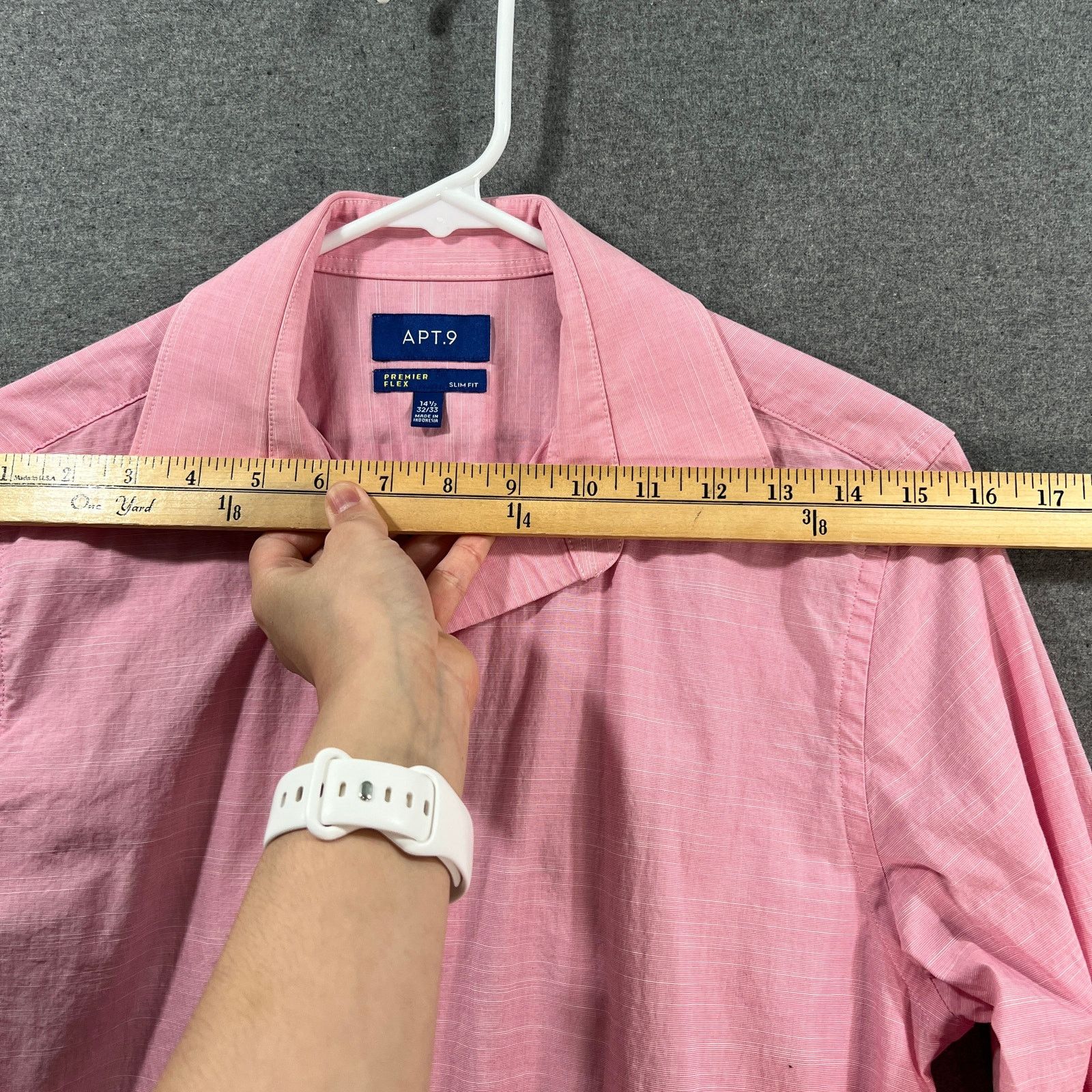 Apt. 9 APT.9 Men's Long-sleeve Button-up Shirt Pink Size 32/33 Size US S / EU 44-46 / 1 - 6 Thumbnail
