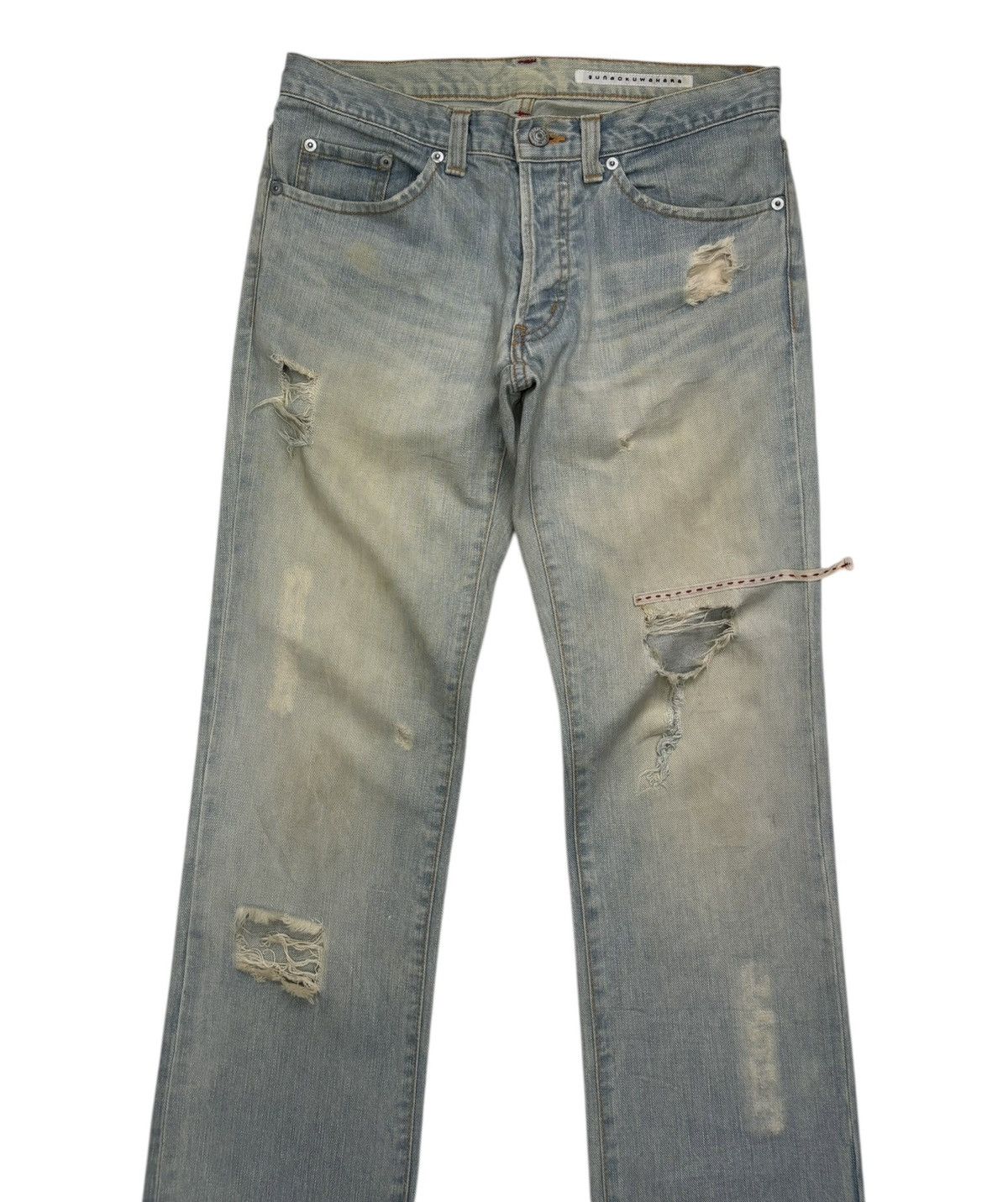 Number (N)ine Sunao Kuwahara Issey Miyake Distressed Denim Jeans Size US 32 / EU 48 - 6 Thumbnail