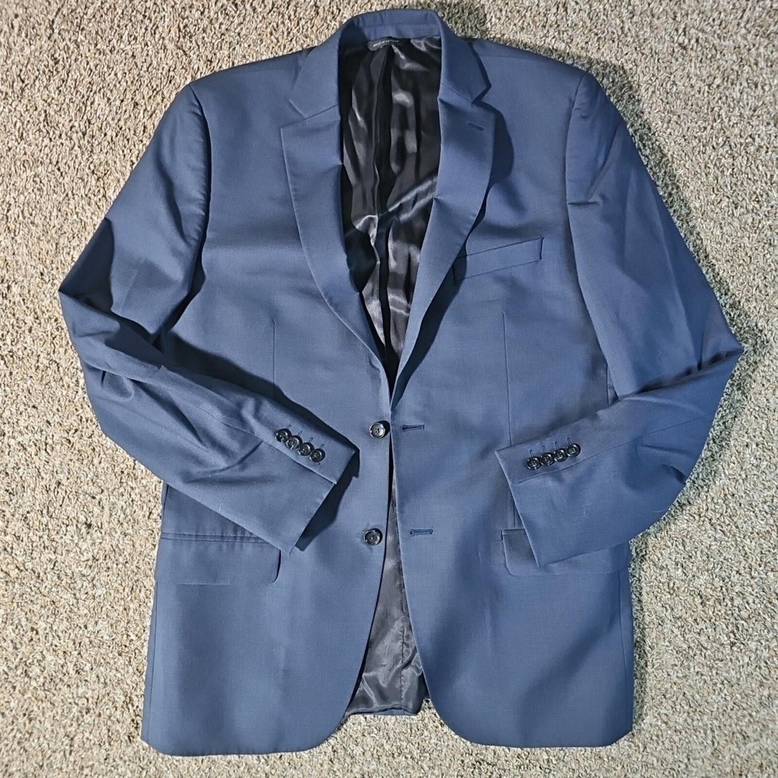 Marc Anthony Marc Anthony 42L Slim Fit 2 Button Wool Blazer Blue Size 42L - 1 Thumbnail