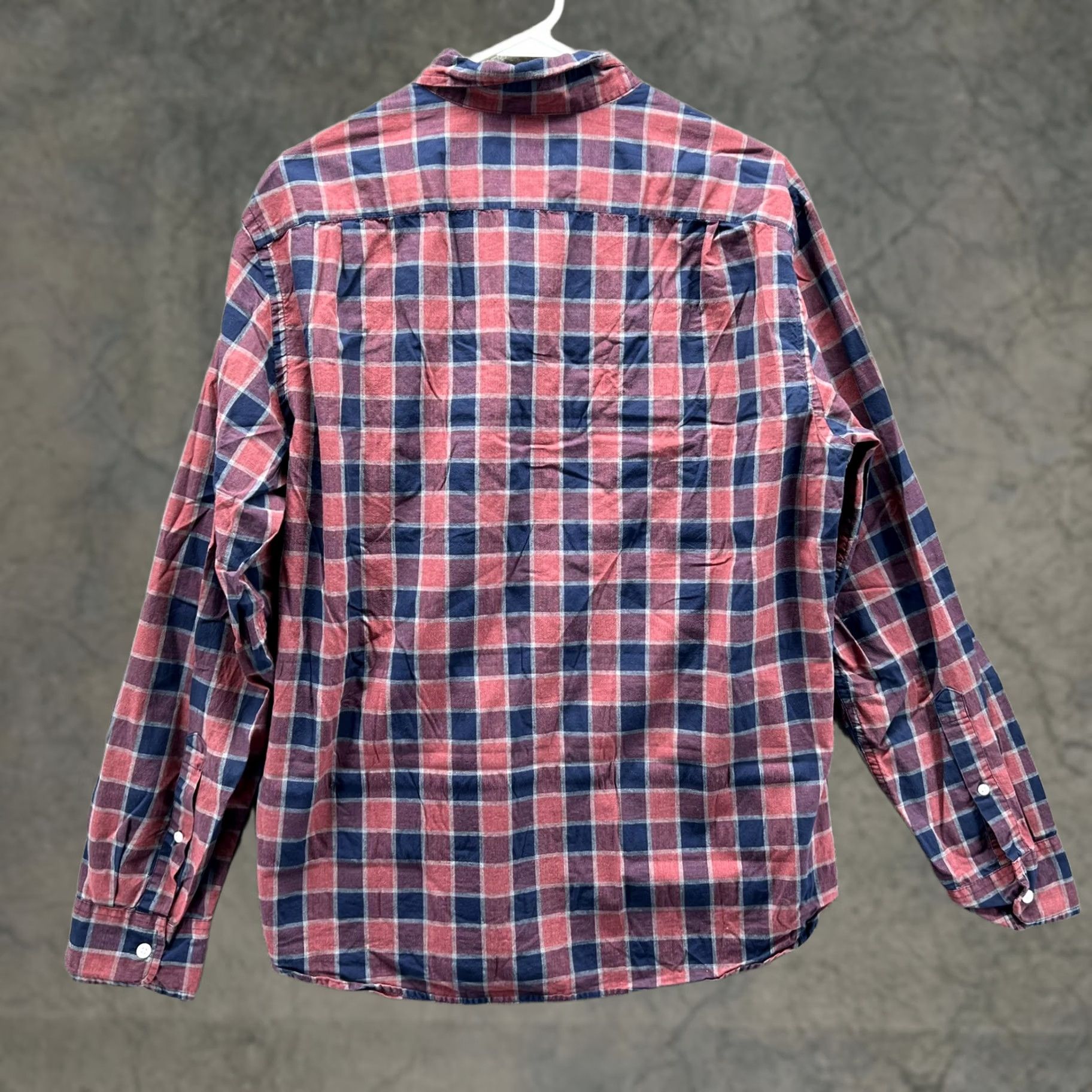 J.Crew J.Crew Shirt Mens Large Red Blue Plaid Slim Fit Button-Down Cotton Casual Shirt Size US L / EU 52-54 / 3 - 1 Thumbnail
